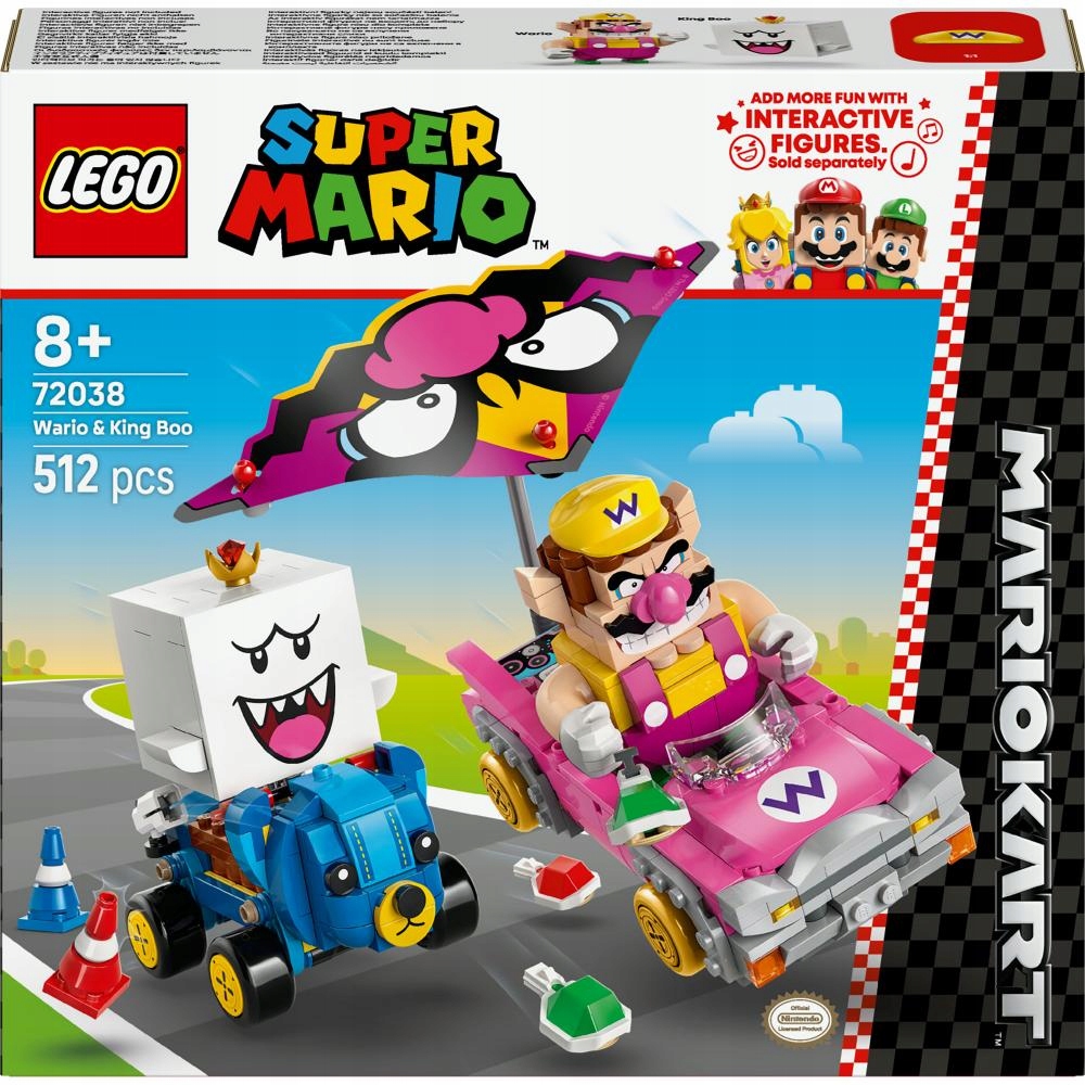 Lego Mario Mario Kart Wario a král Boo 72038