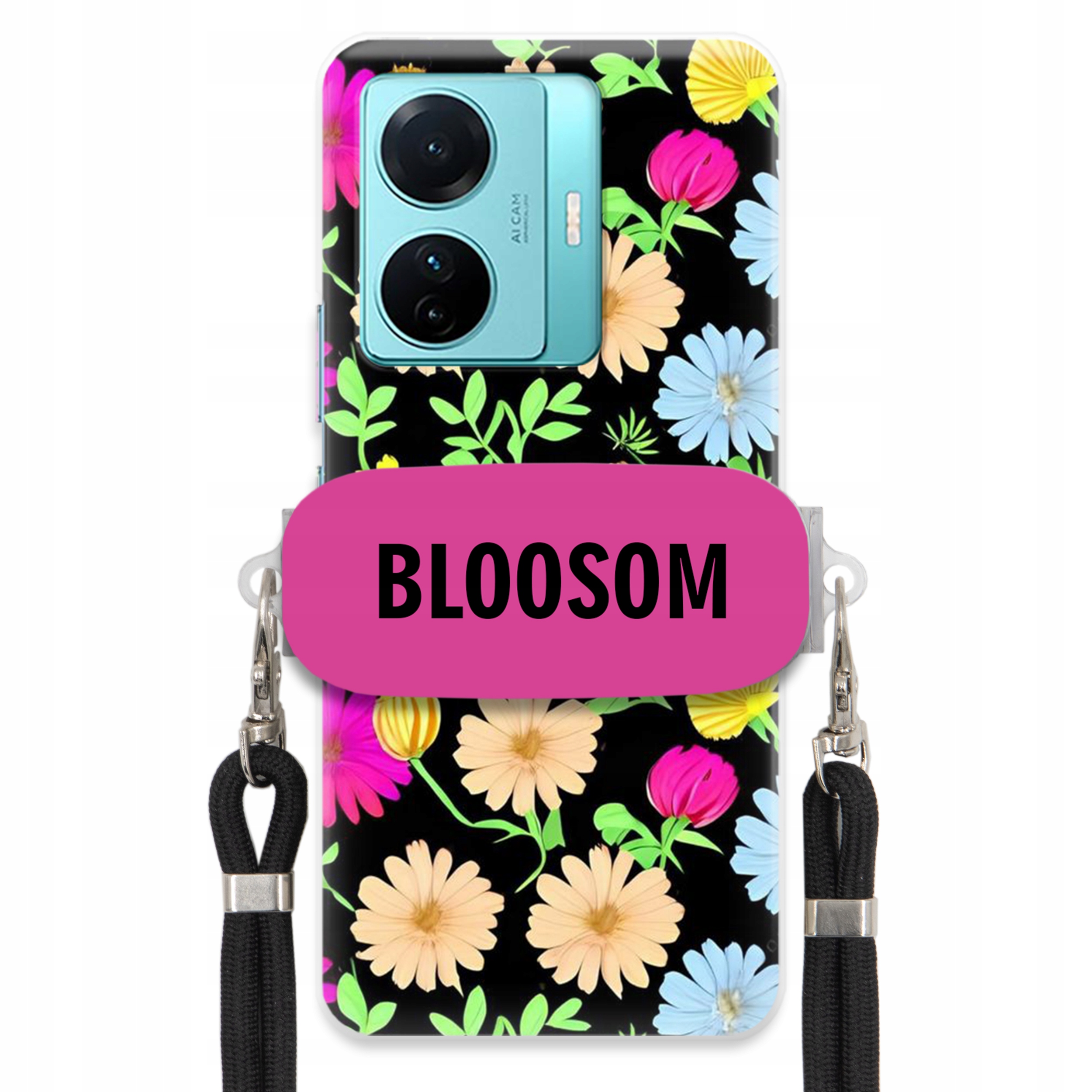 Puzdro Držiak Crossbody Pre Vivo S15 E Puzdro Case Kvety Bloosom Flower
