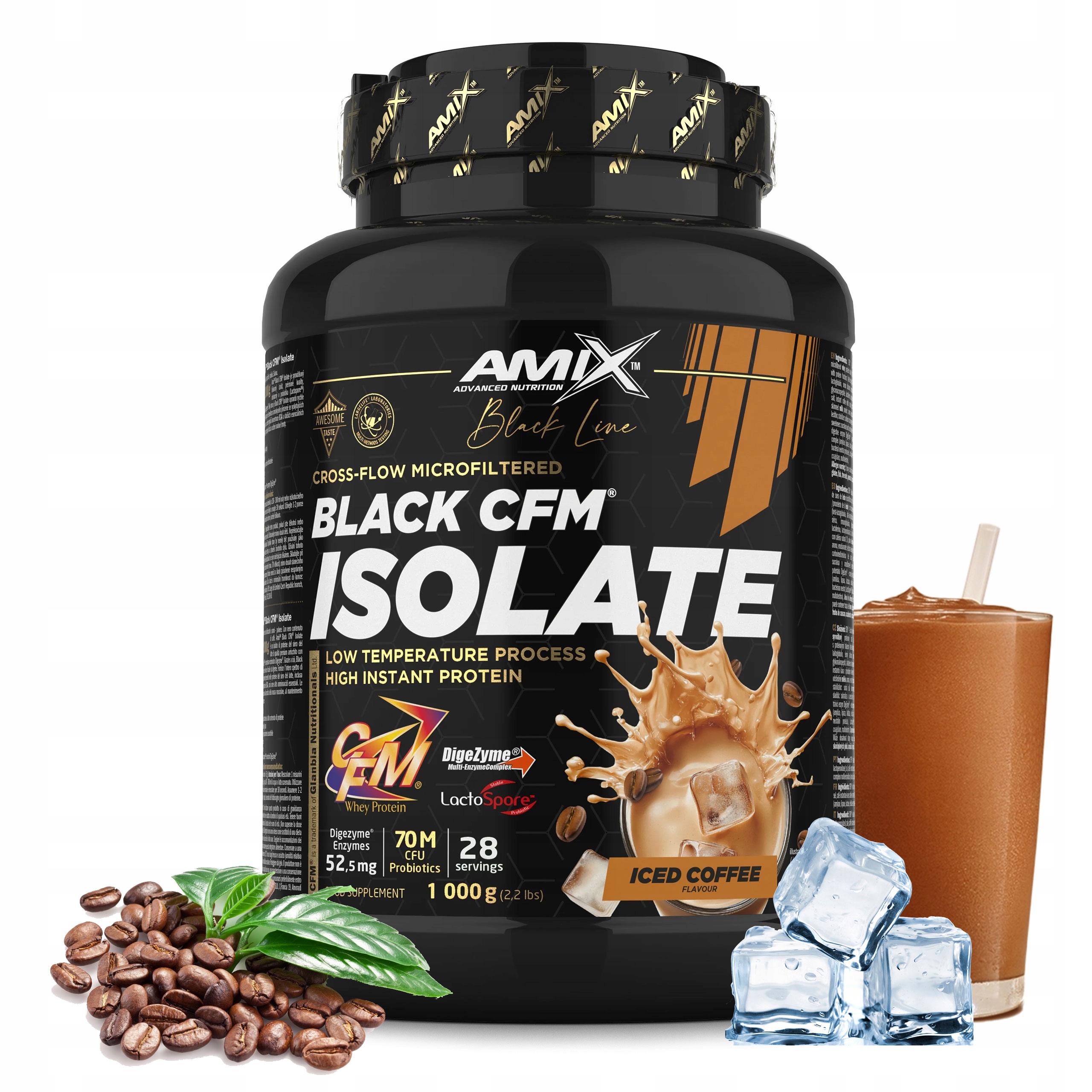Kávový protein zmrazená káva Protein izolát 1 kg Amix IsoPrime Cfm
