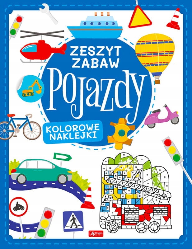 Zeszyt zabaw POJAZDY Zadania z naklejkami