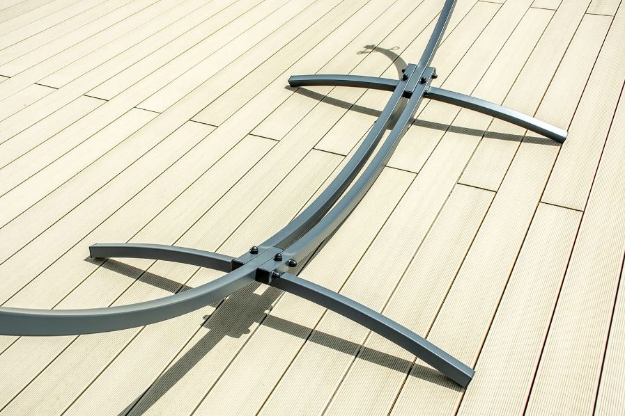 HAMAK ZE STELAŻEM Stelaż do hamaka STOJAK NA HAMAK OGRODOWY DWUOSOBOWY XXL Długość całkowita 300 cm