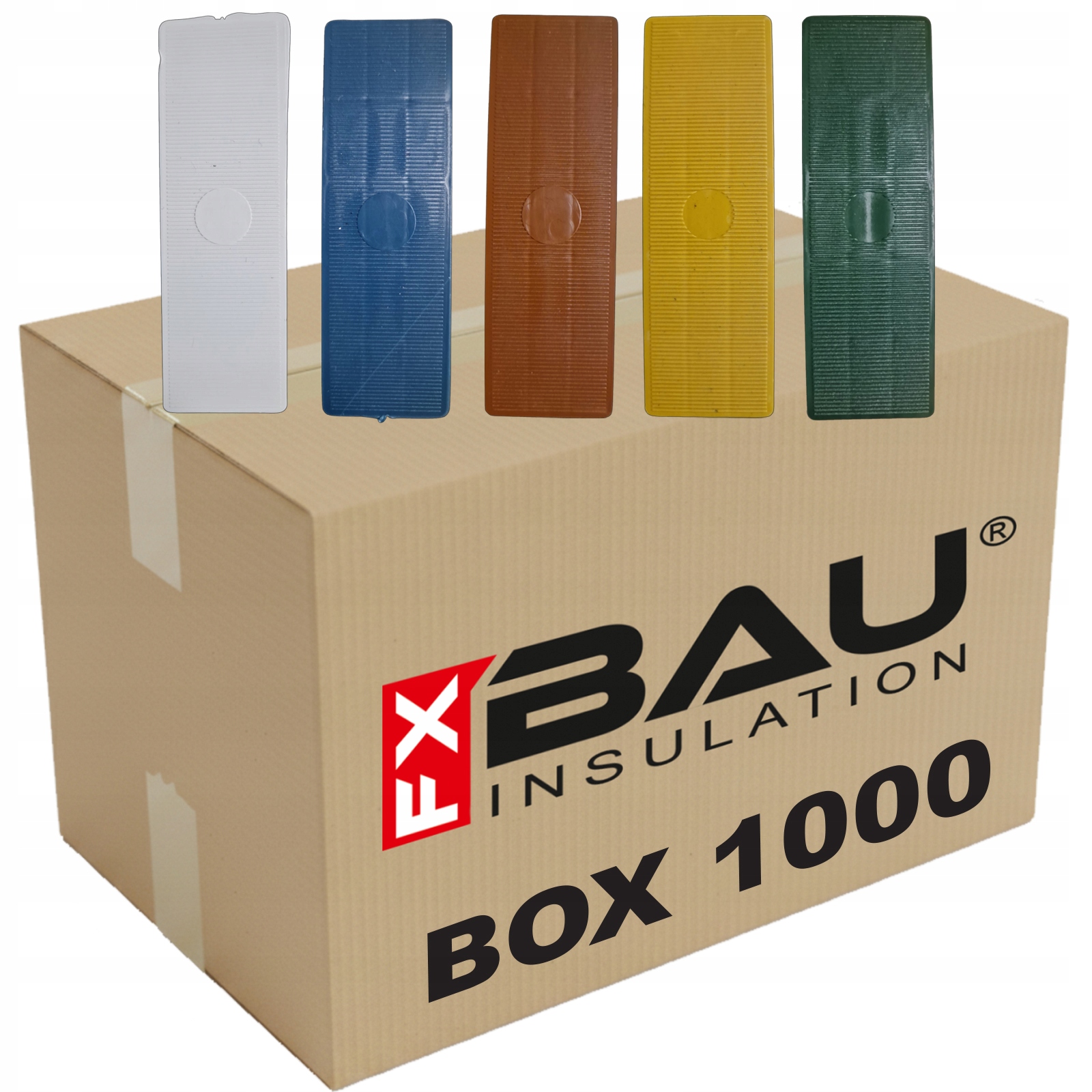 Giga Box 1000 ks Podložky pro distanční montáž, šířka 30 mm od 1-5 mm