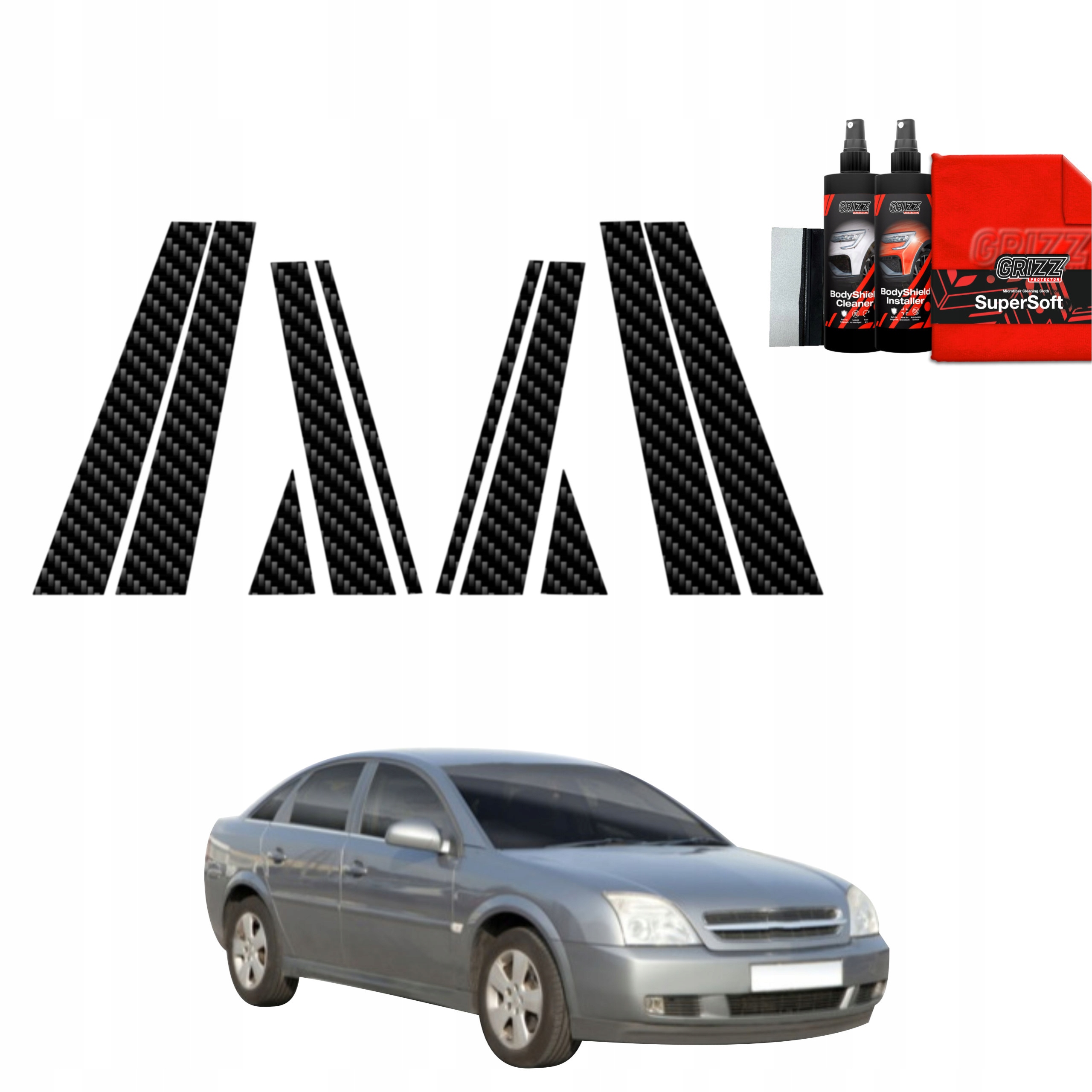 10v1 Fólie na sloupky pro Opel Vectra C Liftback (2002-2005)