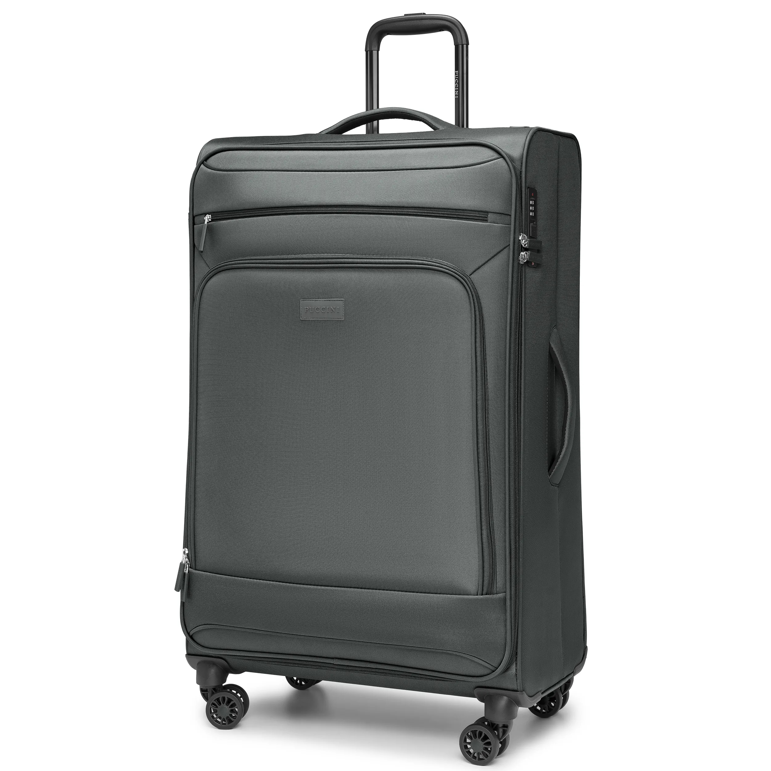 Walizka Duża Podróżna Miękka Na Kółkach Puccini Szara EM50255A-4B