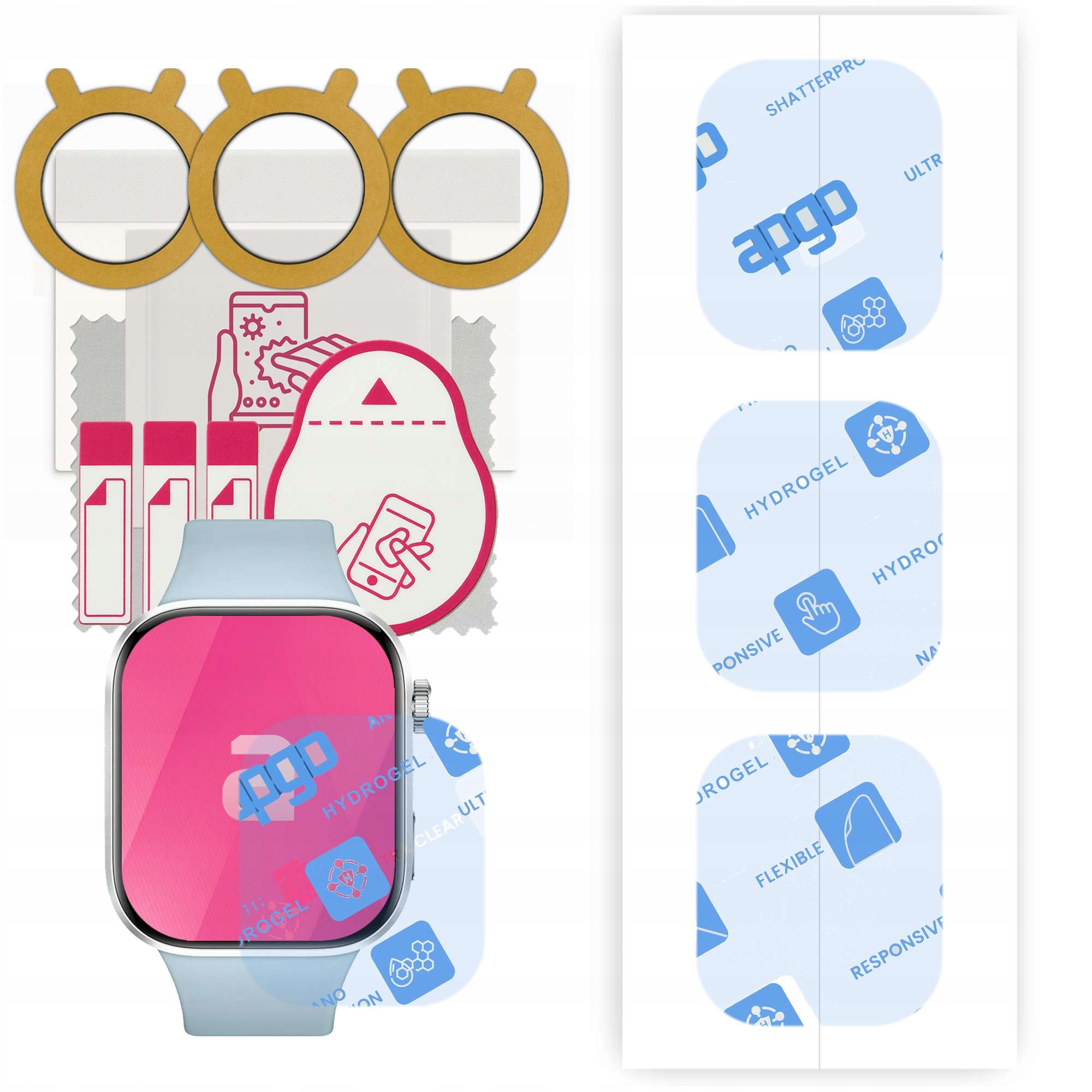 3x Folia hydrożelowa apgo do Xiaomi Redmi Watch 6, ochronna