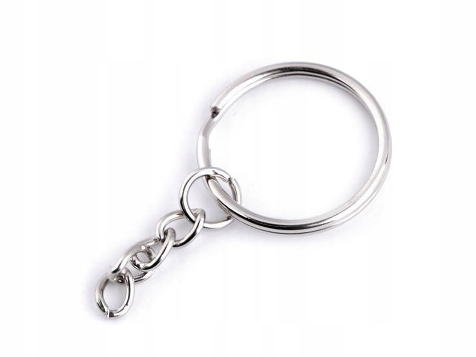 

Krążek na klucze fi25 mm z łańcuszkiem 10szt