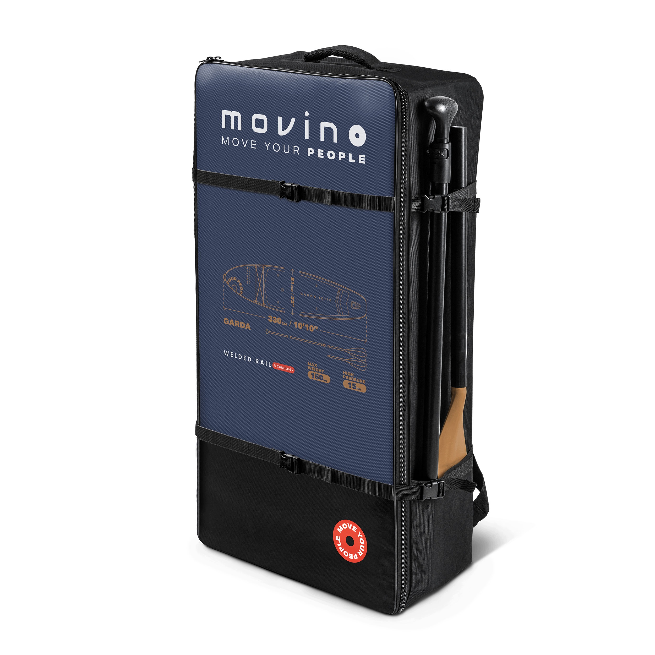 Plecak Movino Torba Pokrowiec na deskę Sup Garda (navy blue-cooper)