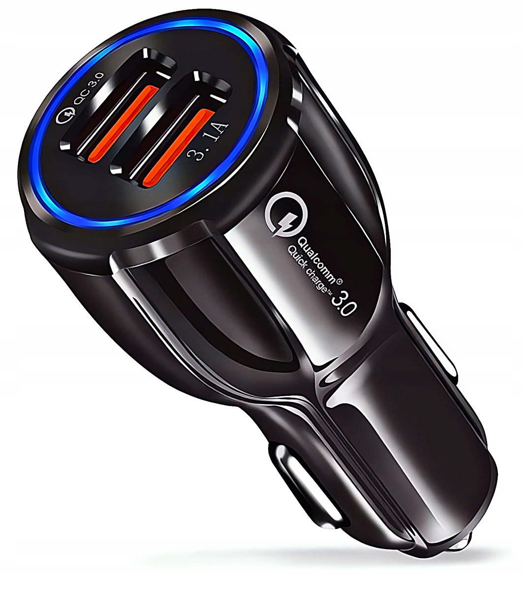 UNIWERSALNA ŁADOWARKA SAMOCHODOWA 2x USB 12V/24V QUICK CHARGE 3.0