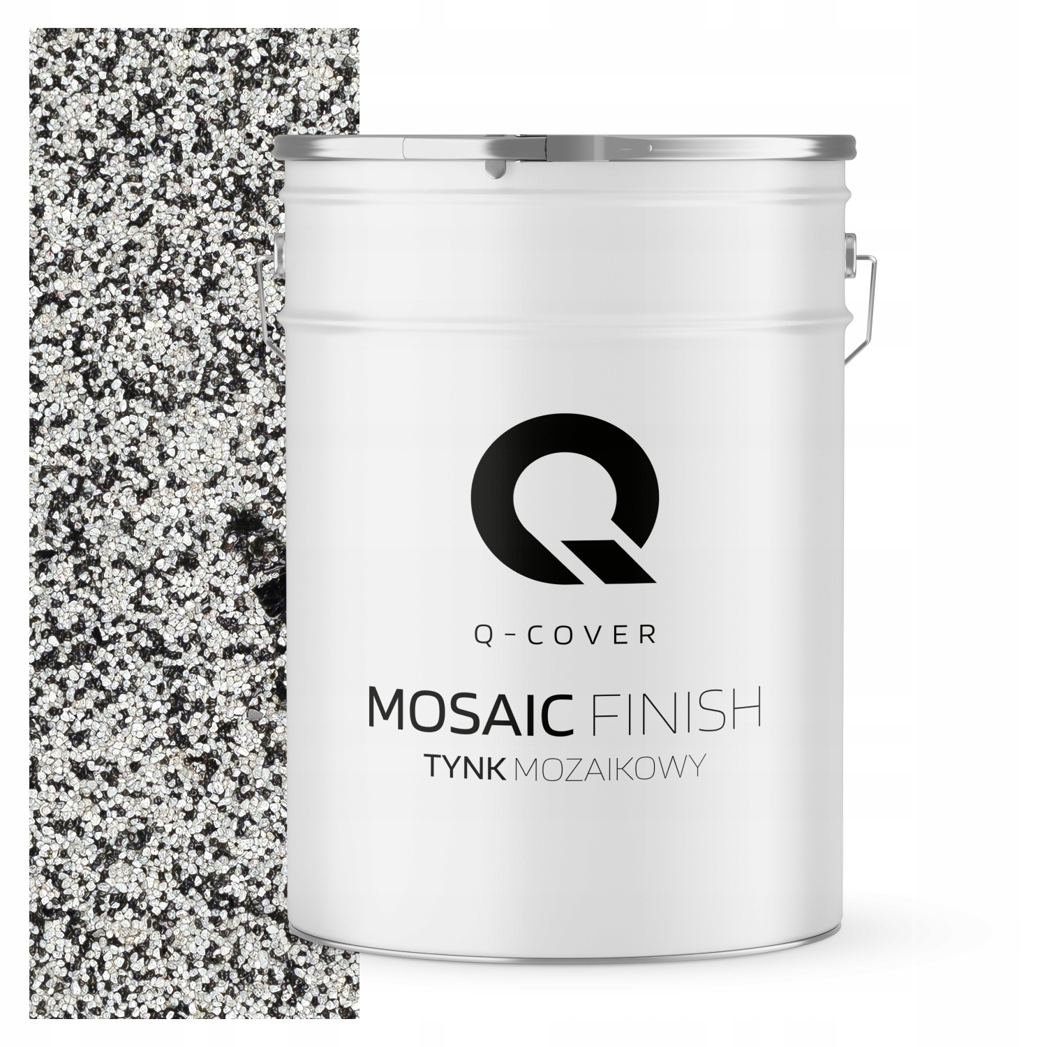 Mozaiková pryskyřičná omítka 25 kg vnitřní Bílo-černá s černou slídou M24