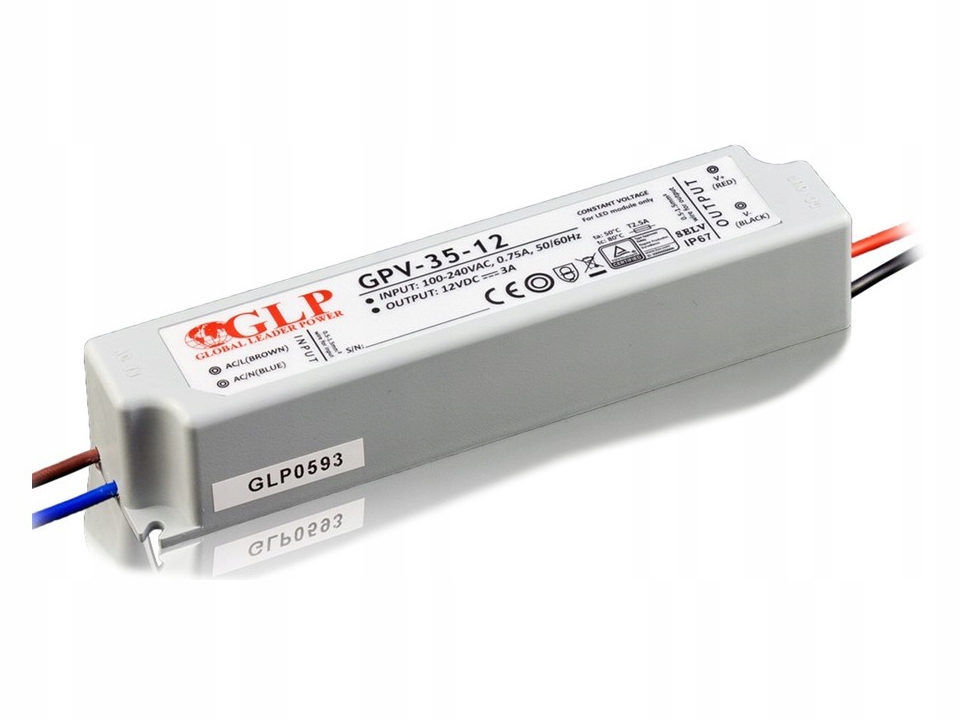 

Zasilacz Led Glp 35W 12V DC 3A IP67 taśma pasek