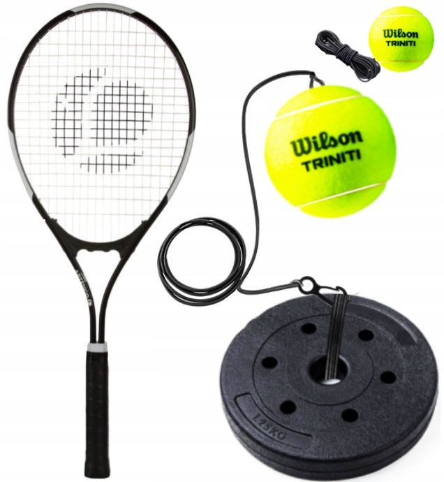 Tenis trainer WILSON + RAKIETA TENISOWA ARTENGO 27 + PIŁKA ZAPASOWA