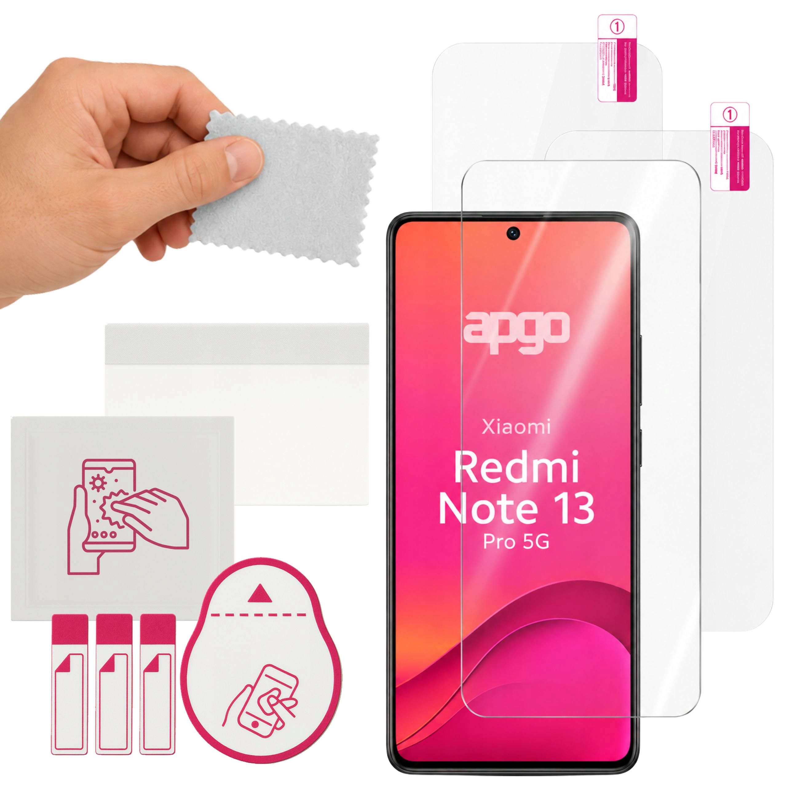 3x Szkło hartowane do Xiaomi Redmi Note 13 Pro 5G apgo Flexible Tempered