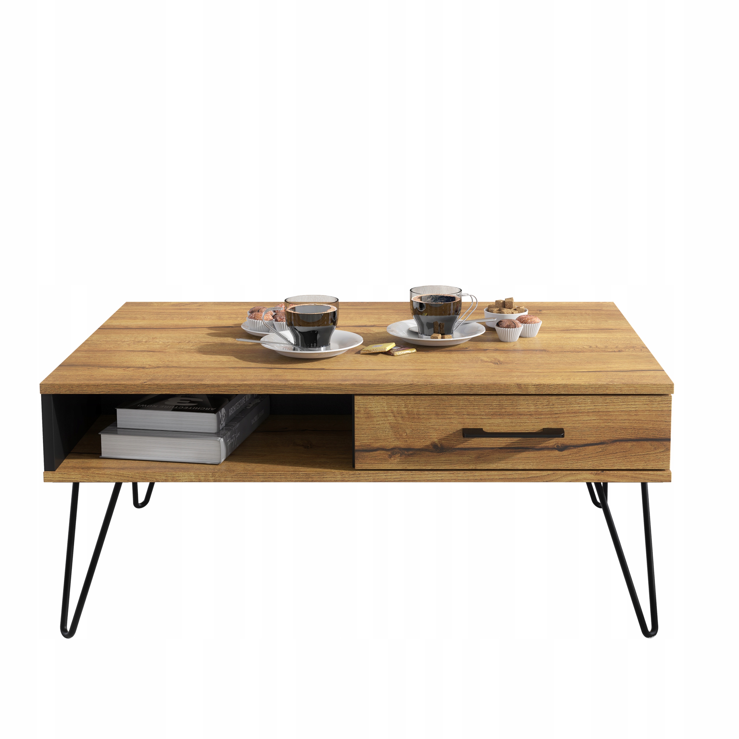 

Stolik Kawowy Szafka Loft Retro Dąb/czarny LFT202