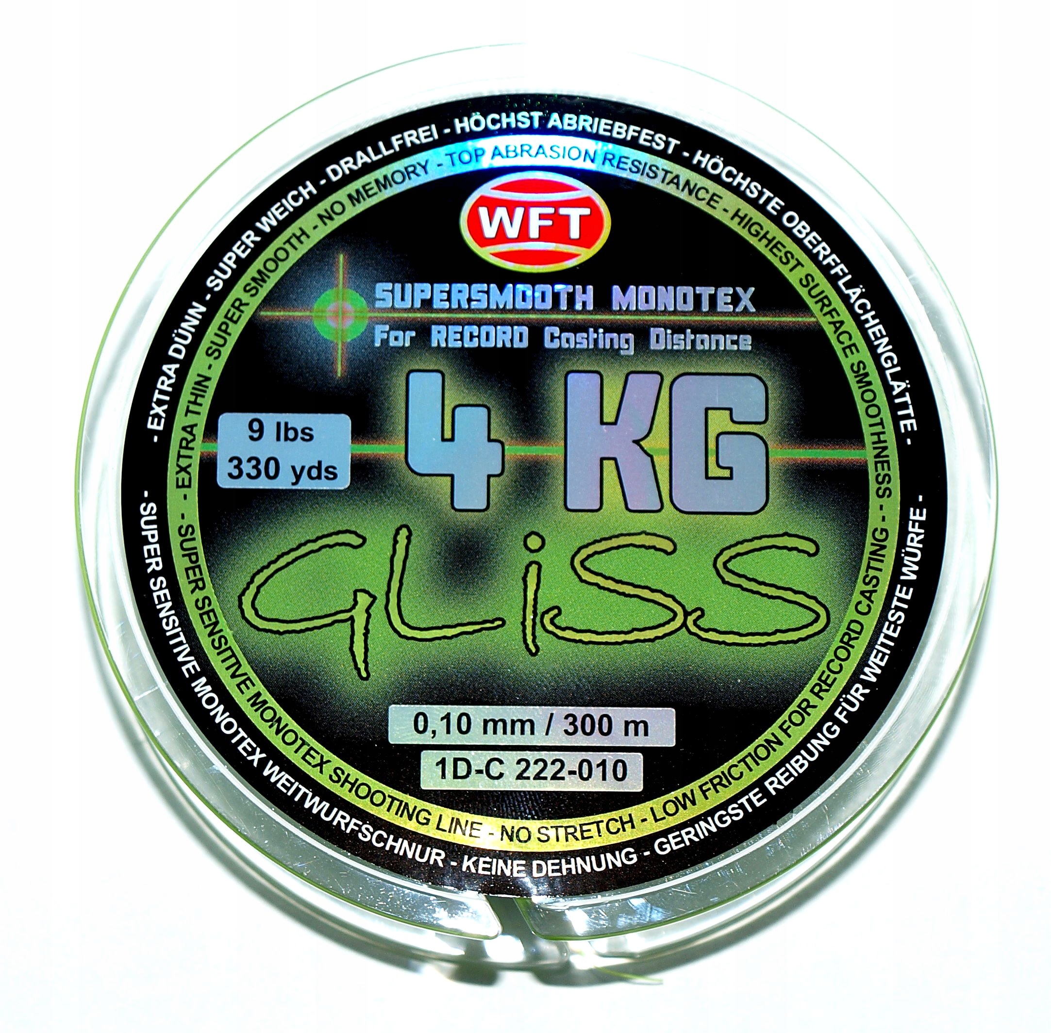Plecionka wędkarska Wft 300m Gliss 0,10mm