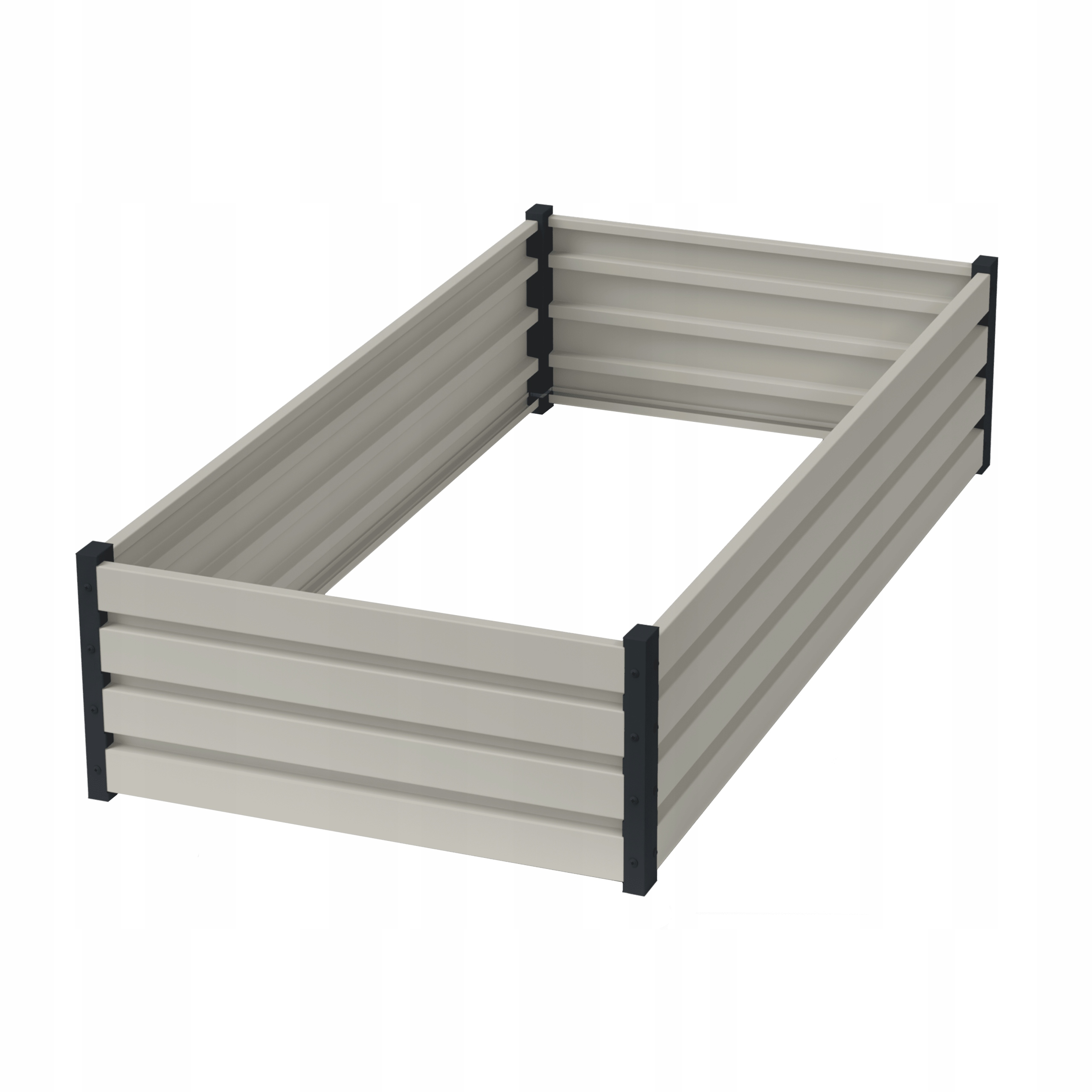 Skrzynia do ogrodu na kwiaty stal 40x100x200 Biały
