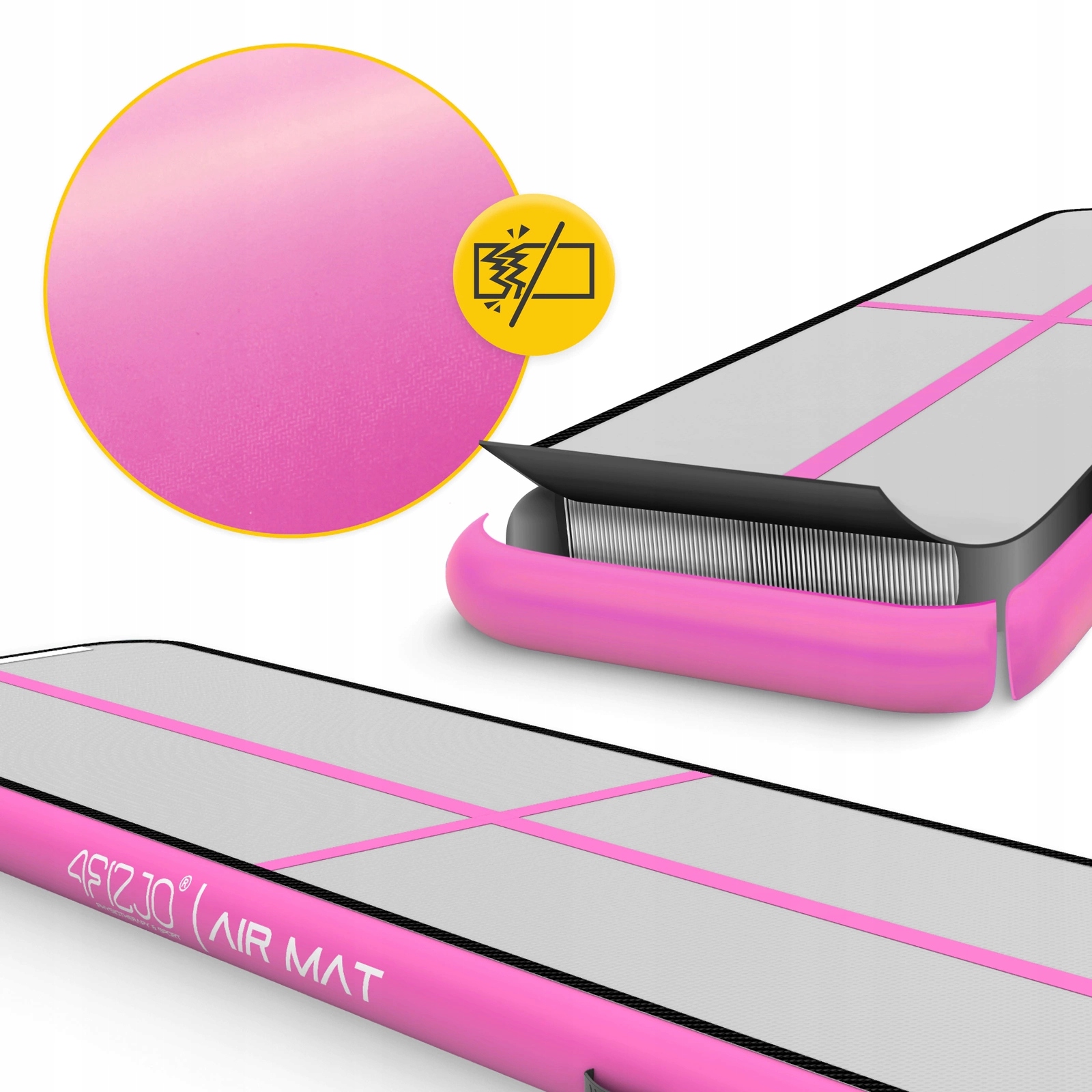 MATA GIMNASTYCZNA ŚCIEŻKA AKROBATYCZNA AIR MAT DMUCHANA MATERAC POMPKA 15M Materiał wierzchni PVC