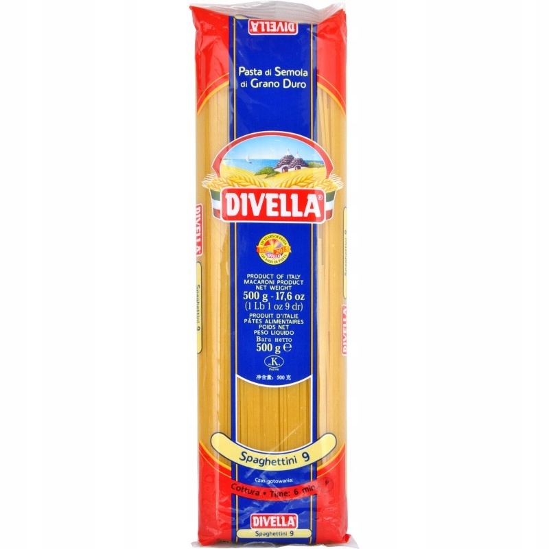 Levně 9 x Těstoviny Spaghettini n. 9 500 g Divella