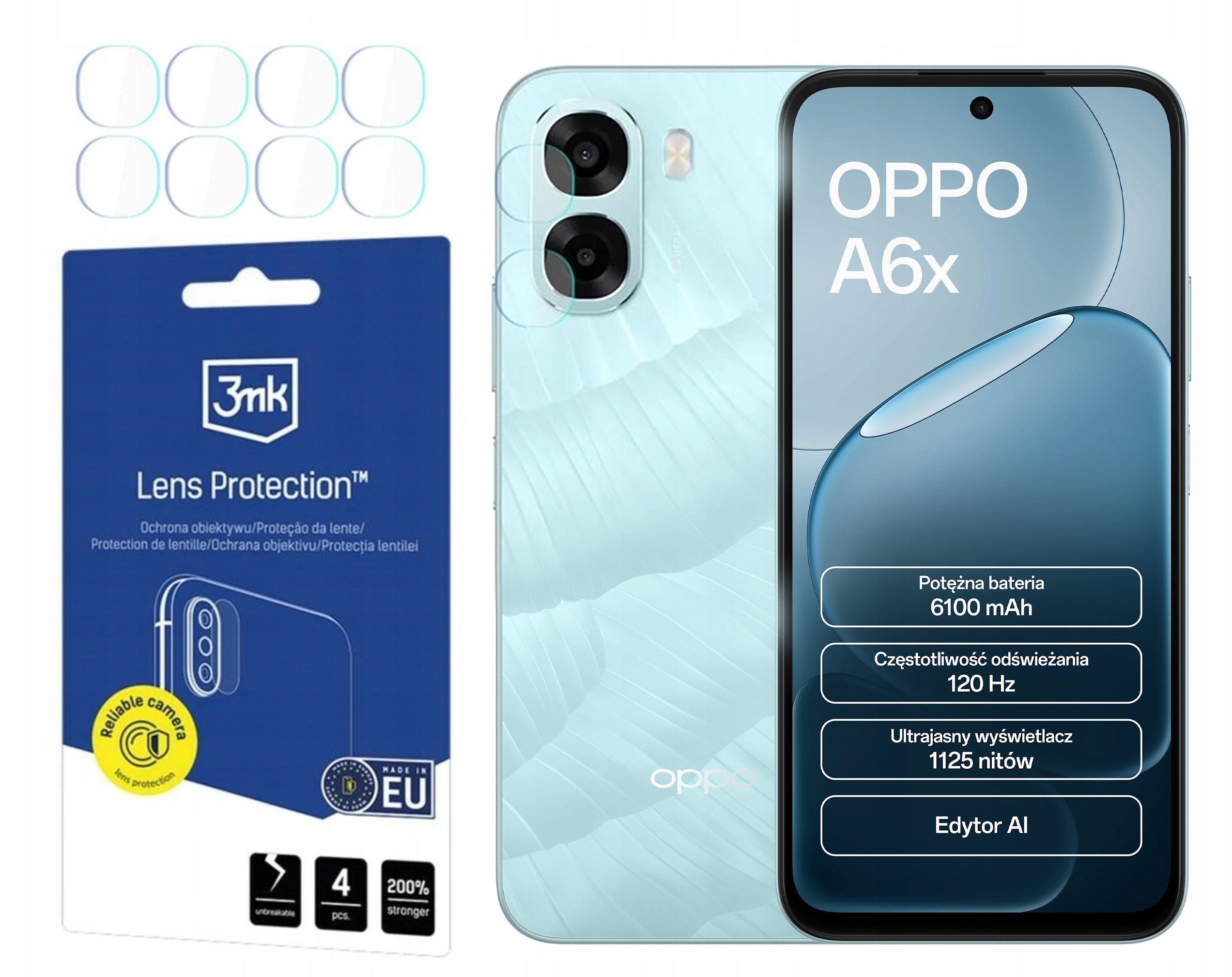 Sklo na objektív 3MK Lens pre Oppo A6X 4ks