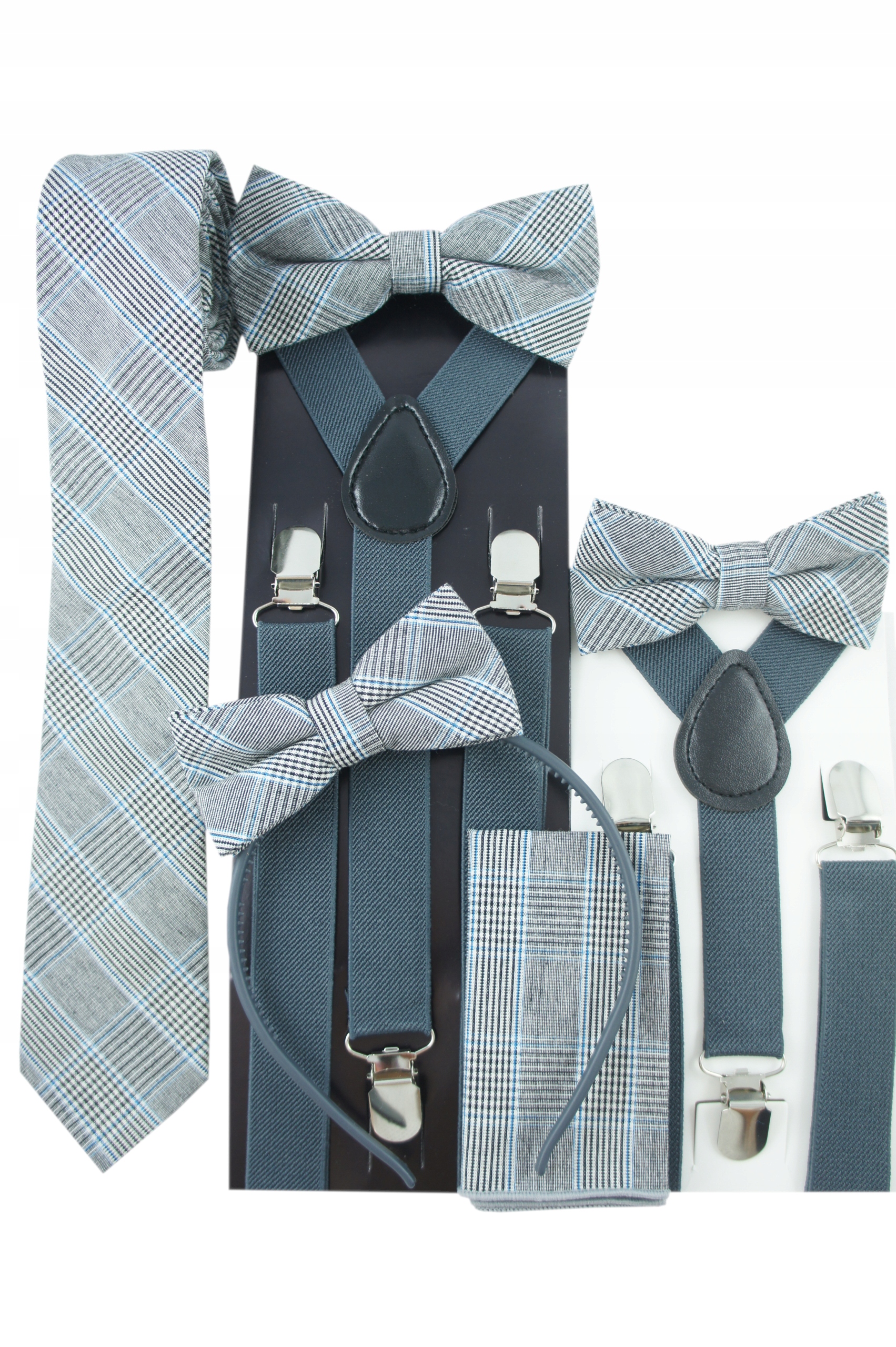 Muszka męska do koszuli KRATA KSIĘCIA WALII Materiał dominujący poliester