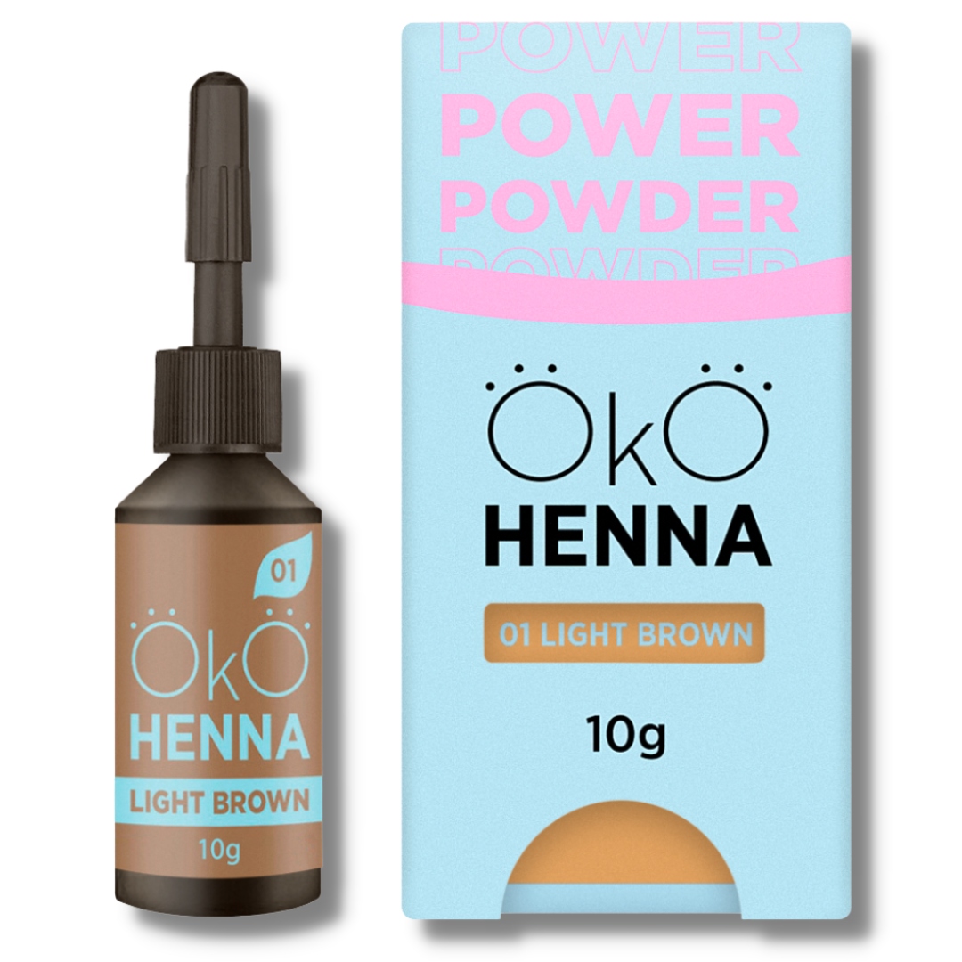 Henna pudrová na obočí OkO #01 Light brown 10 g
