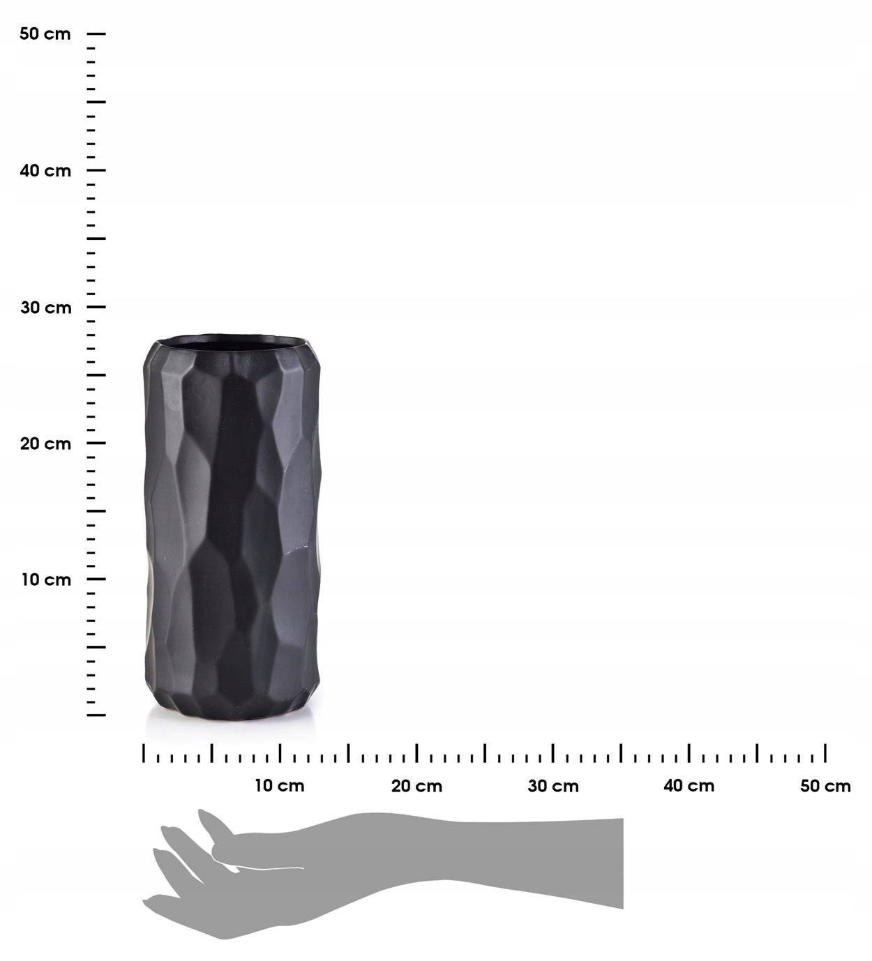 Wazon ceramiczny okrągły 26 cm LOFT CZARNY ozdobny Kod producenta HTTS7644