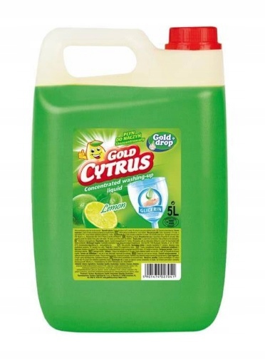 PŁYN DO MYCIA NACZYŃ skoncentrowany cytrynowy 5L Waga produktu 5 kg