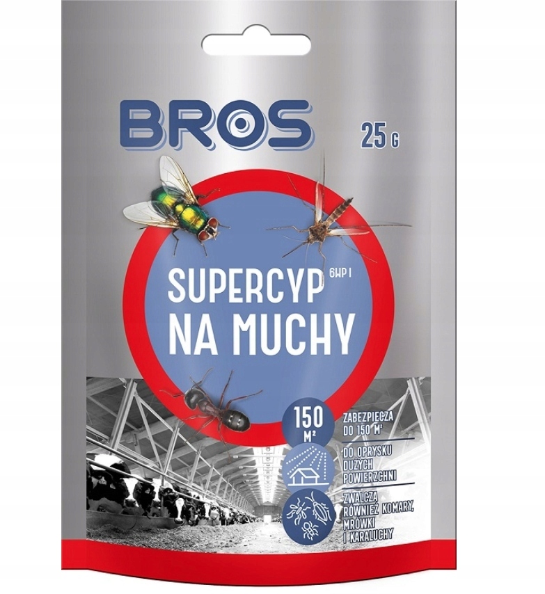 

Bros Supercyp 6WP Środek do oprysku na muchy 25g