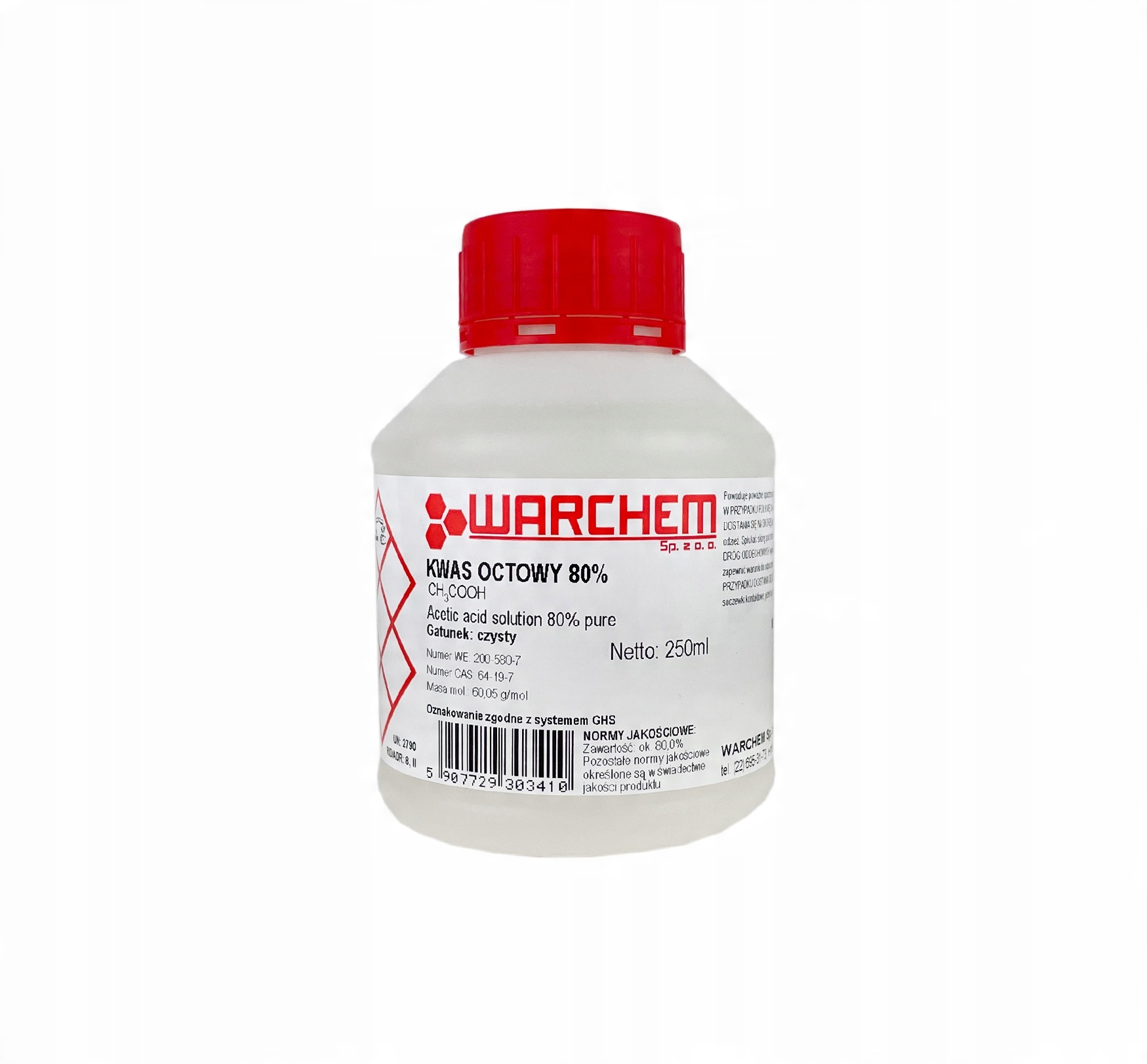 

Kwas Octowy 80% czysty op.250ml Warchem