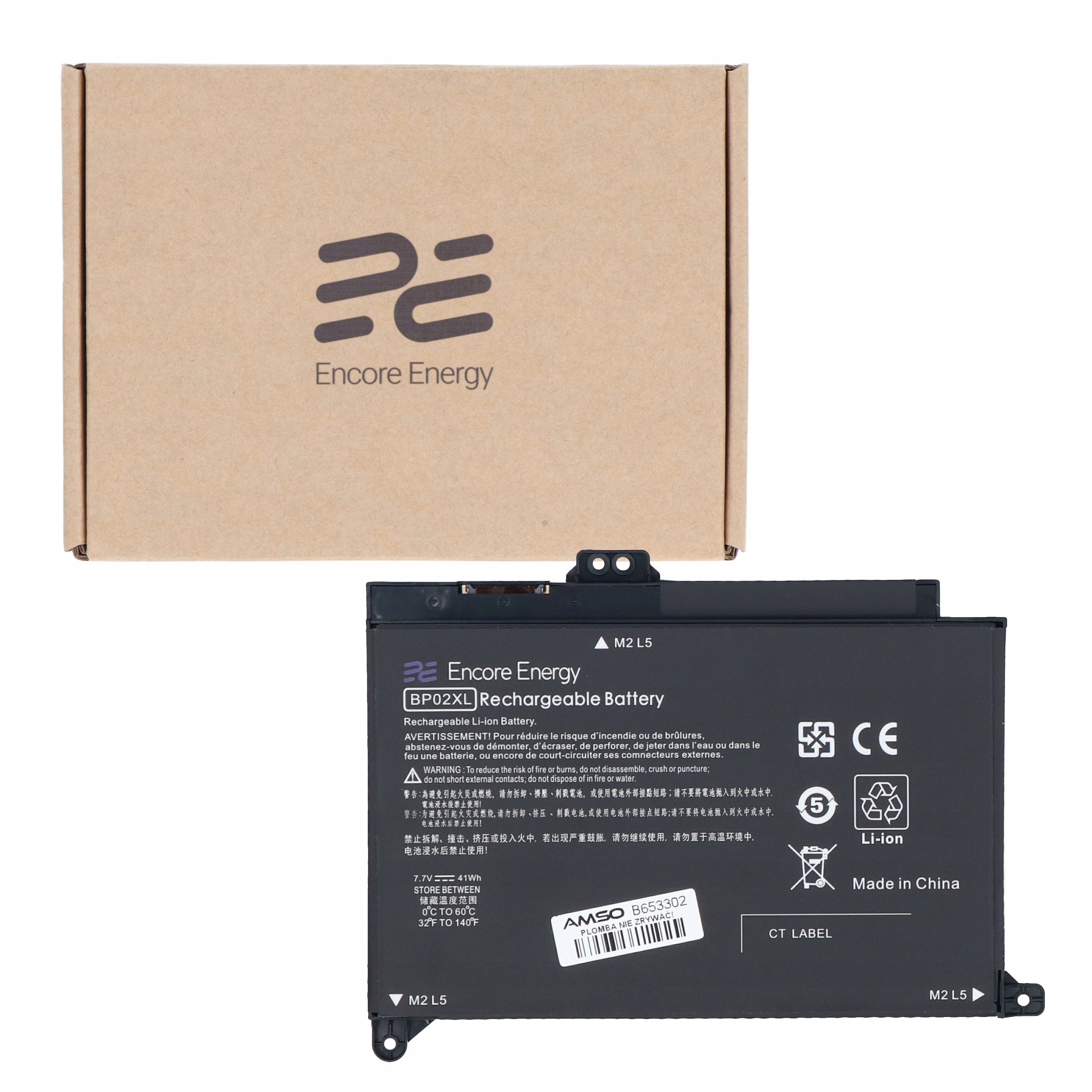 Baterie pro notebook Hp Pavilion 15-AU 15-AW BP02XL Encore Energy 5150 mAh