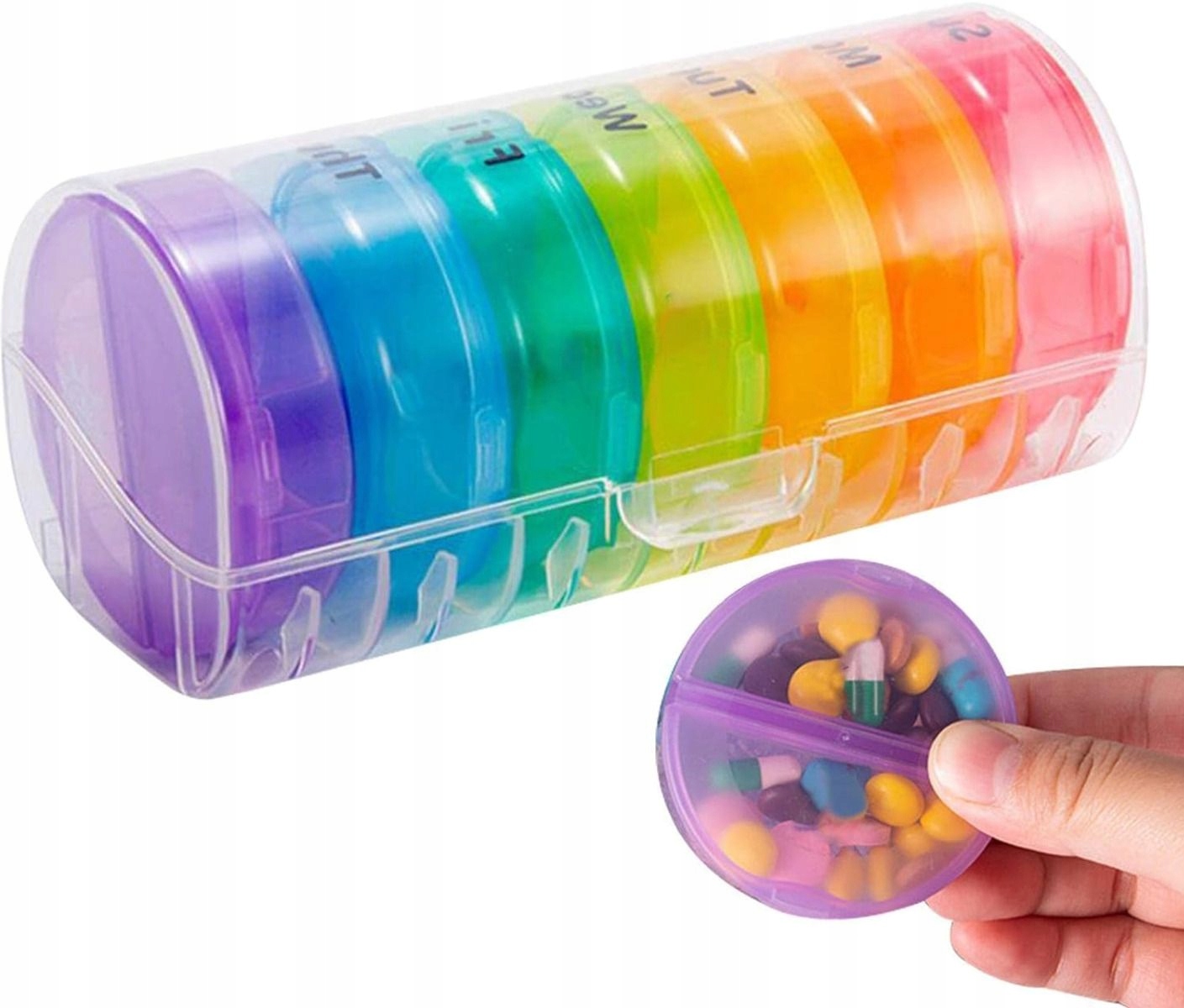 POJEMNIK KASETKA NA LEKI TABLETKI PUDEŁKO ORGANIZER 7 DNI TYDZIEŃ