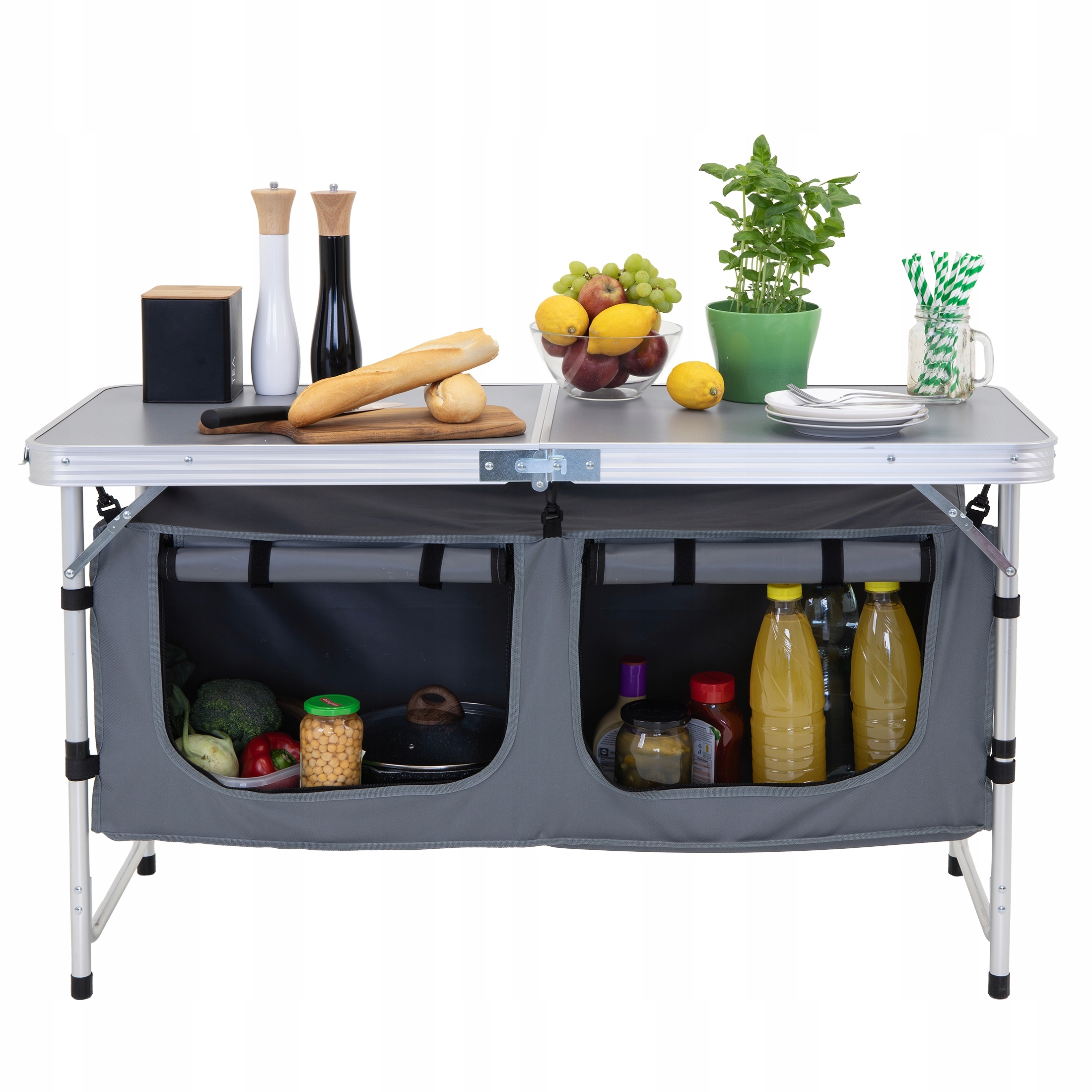 KUCHNIA TURYSTYCZNA SZAFKA stół składany ogrodowy walizka KEMPINGOWY stolik Głębokość produktu 47 cm