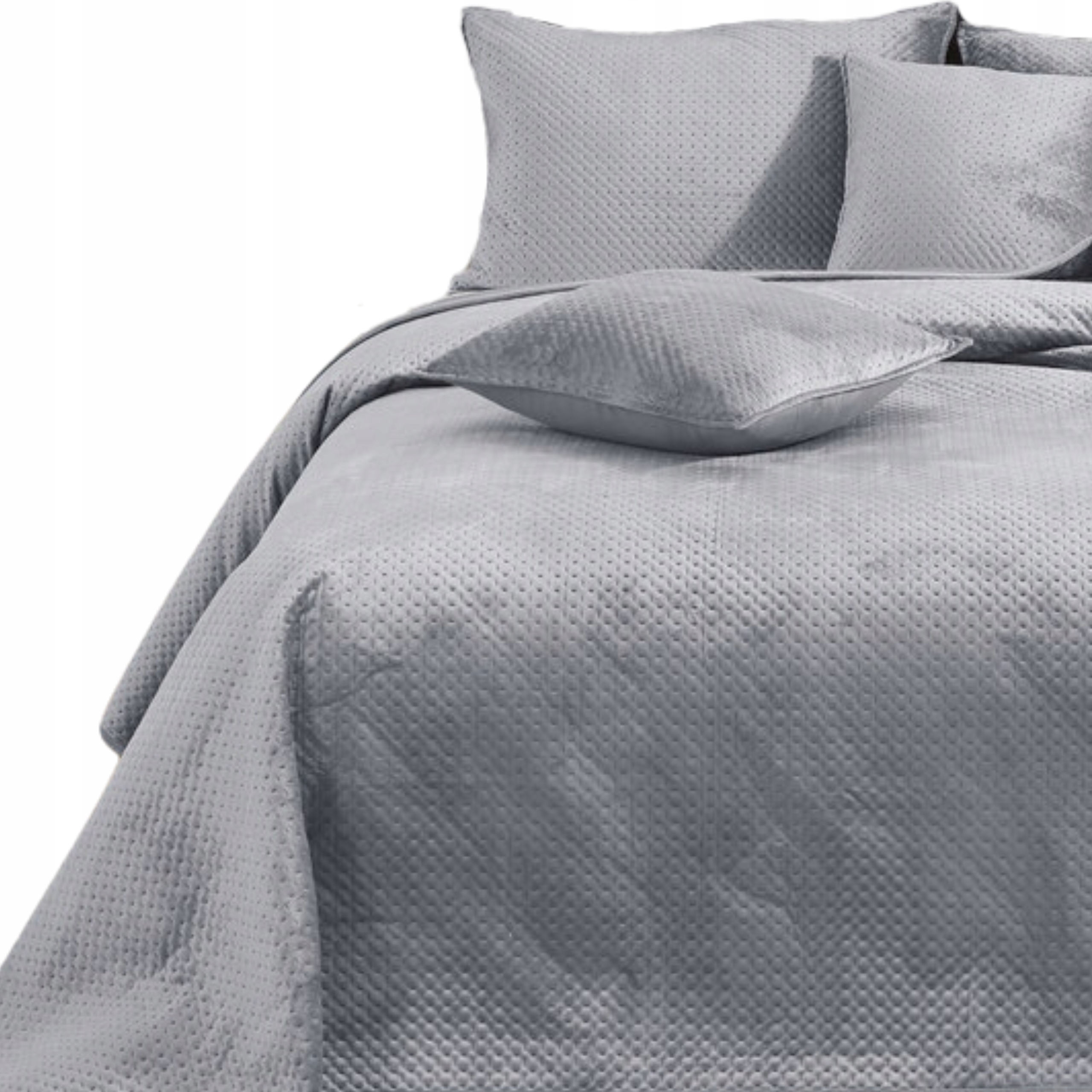 Přikrývka Na Postel Prošívaná Velvet Kapa Deka Pled 240x260 Maya Šedá