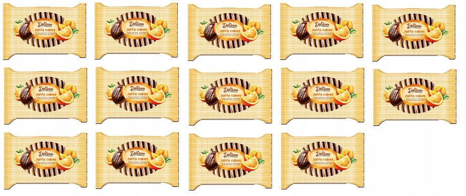 Levně 14 x 300 g Delicpol Delisana Piškoty s pomerančovým želé v polevě Karton