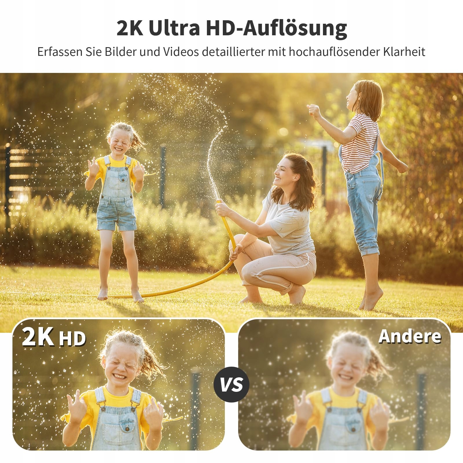 SEHMUA 2K Kamera Zewnętrzna Bezprzewodowa z Akumulatorem i Solarem — miniatura 2