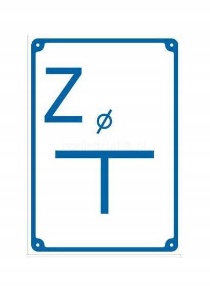 

Tabliczka orientacyjna dla zasuwy Z Woda