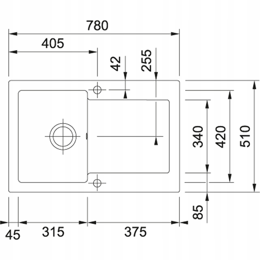 Zlew Franke MRK 611-78 ceramika szary mat Marka inna