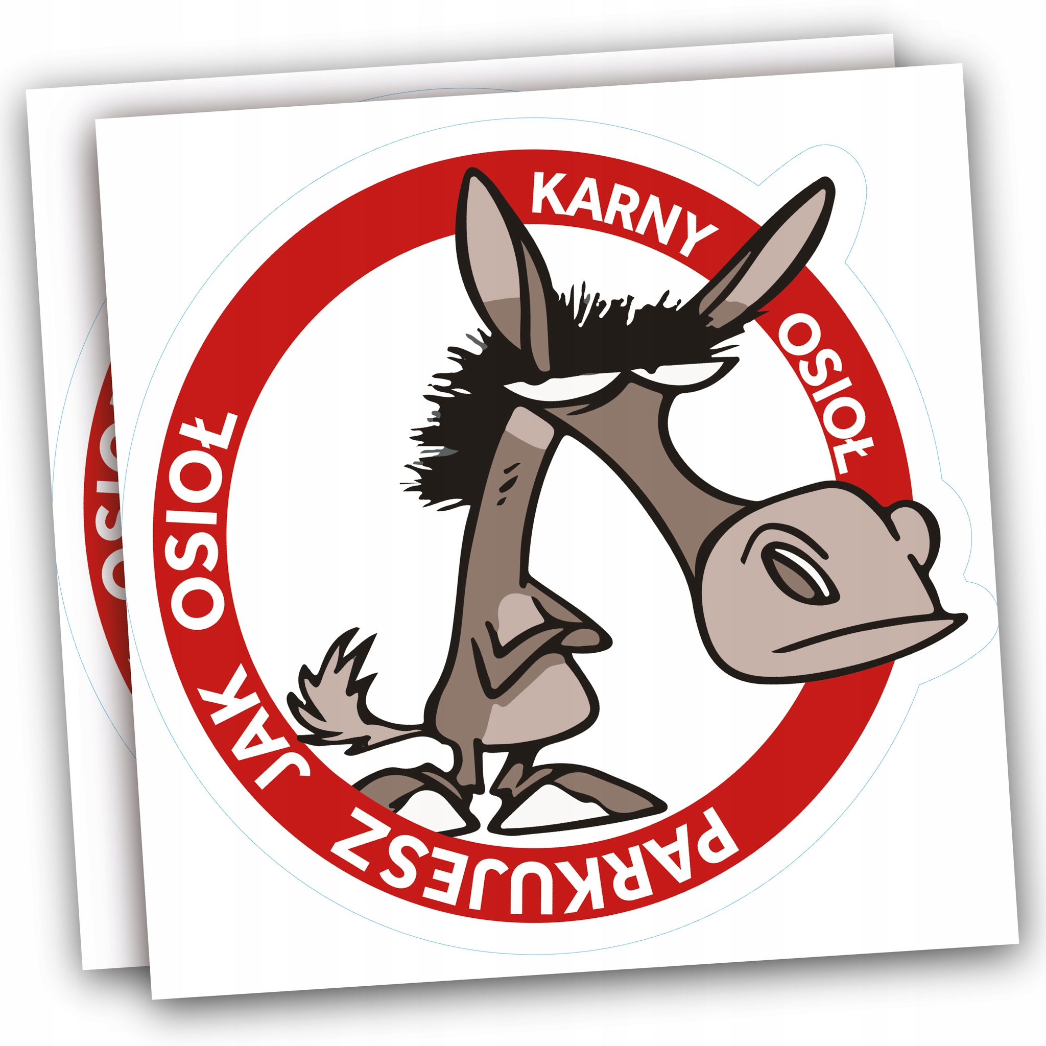 

Naklejki Karne Wlepy Wodoodporne Osioł 50 Szt