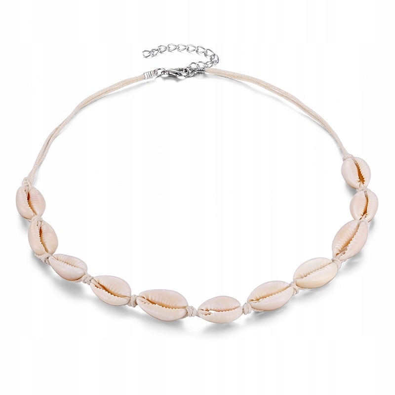 

Naszyjnik choker biały muszle muszelki boho shell