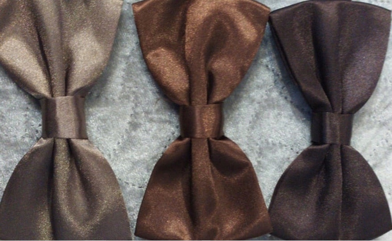 MUCHA MUSZKA MĘSKA DO GARNITURU brąz-9 Model MUSZKA