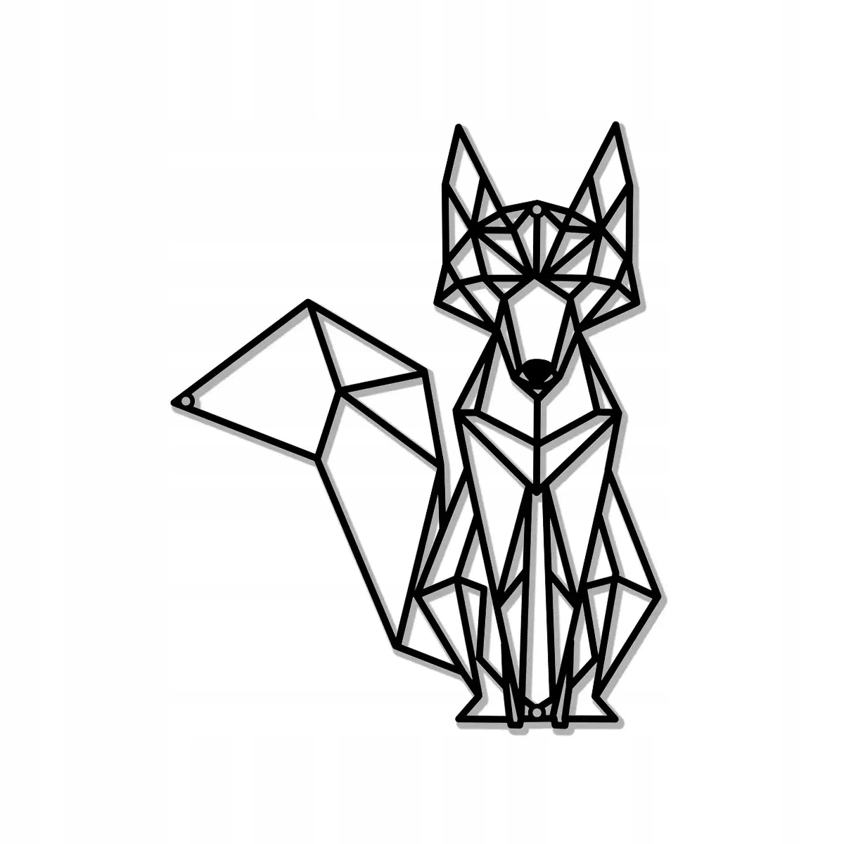 Kovový Oceľový Dekor Geometrický Obraz Líška