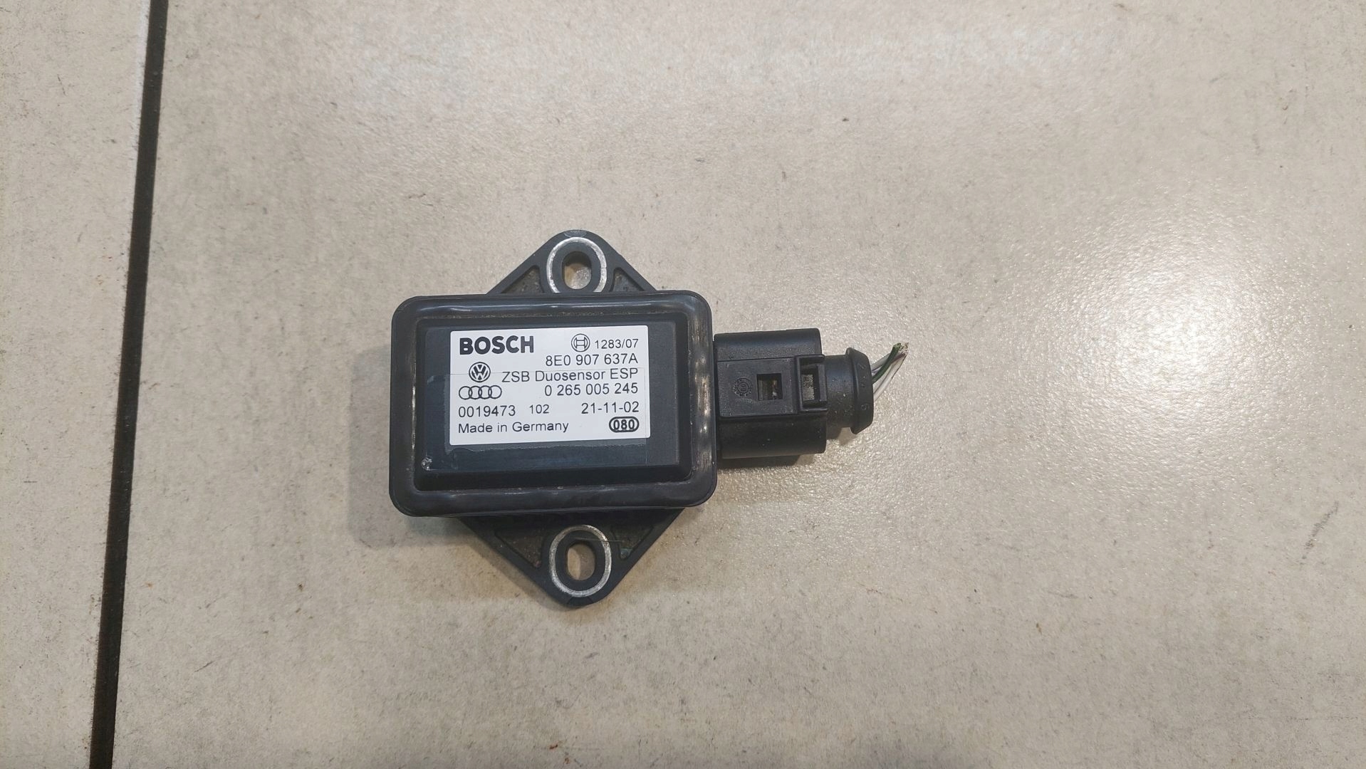 Sensor ESP AUDI A4 B6 CABRIO 0265005245