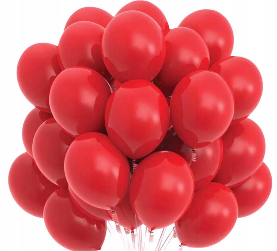 

Balony Czerwone Metaliczne Impreza Wesele 50 Szt