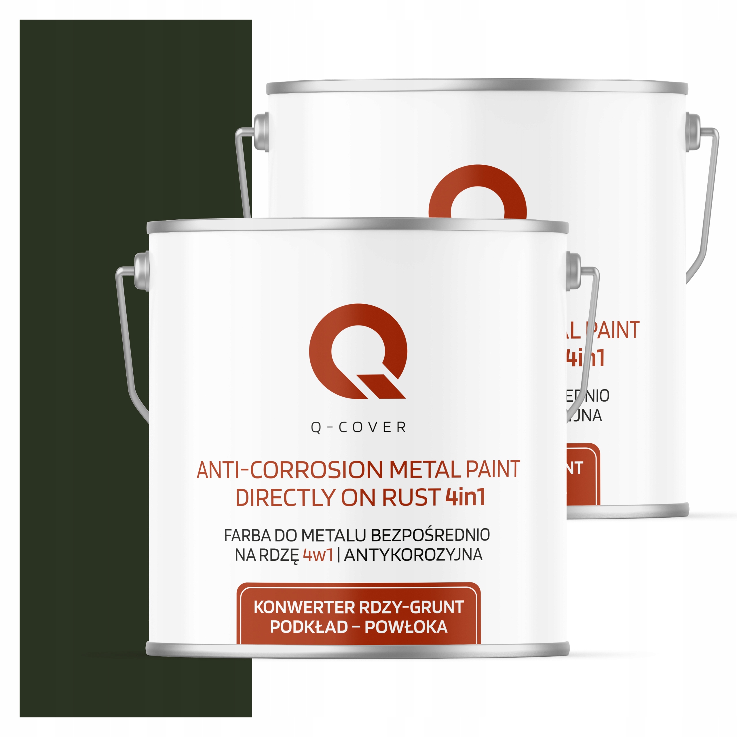 Farba Priamo na hrdzu Metal Aluminium Oceľ 5L 4v1 Lesk Fľašová Zelená