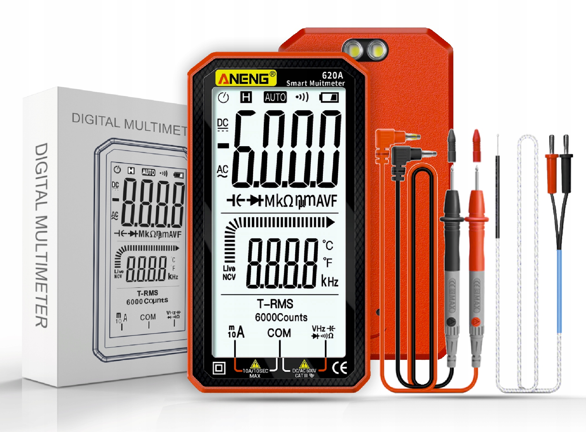 ANENG 620A PRO Cyfrowy multimetr 4 7 LATARKA LED Producent code SKU00012