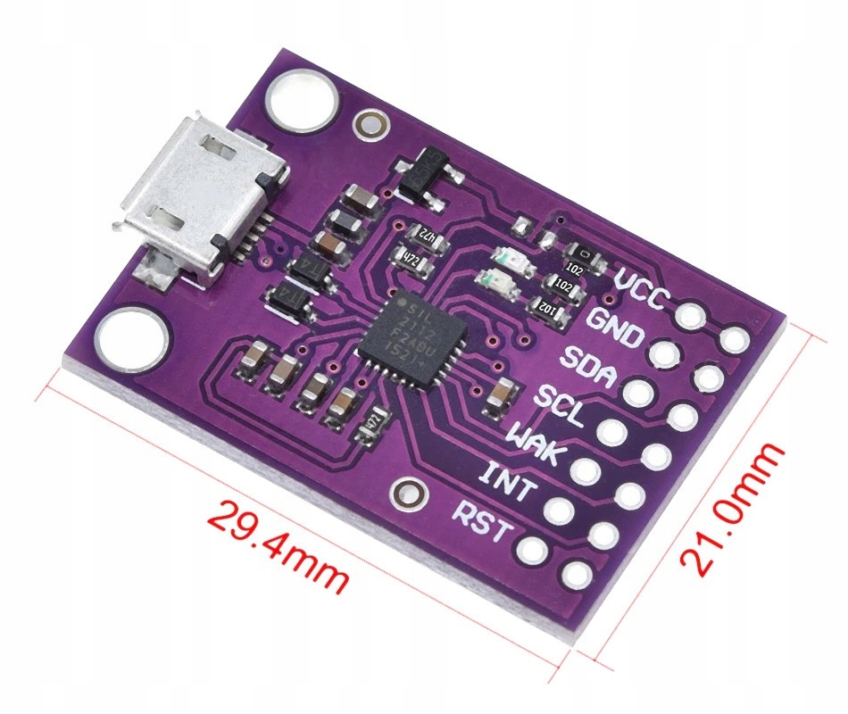 654 Konwerter debuger CP2112 USB I2C Arduino Stan opakowania oryginalne