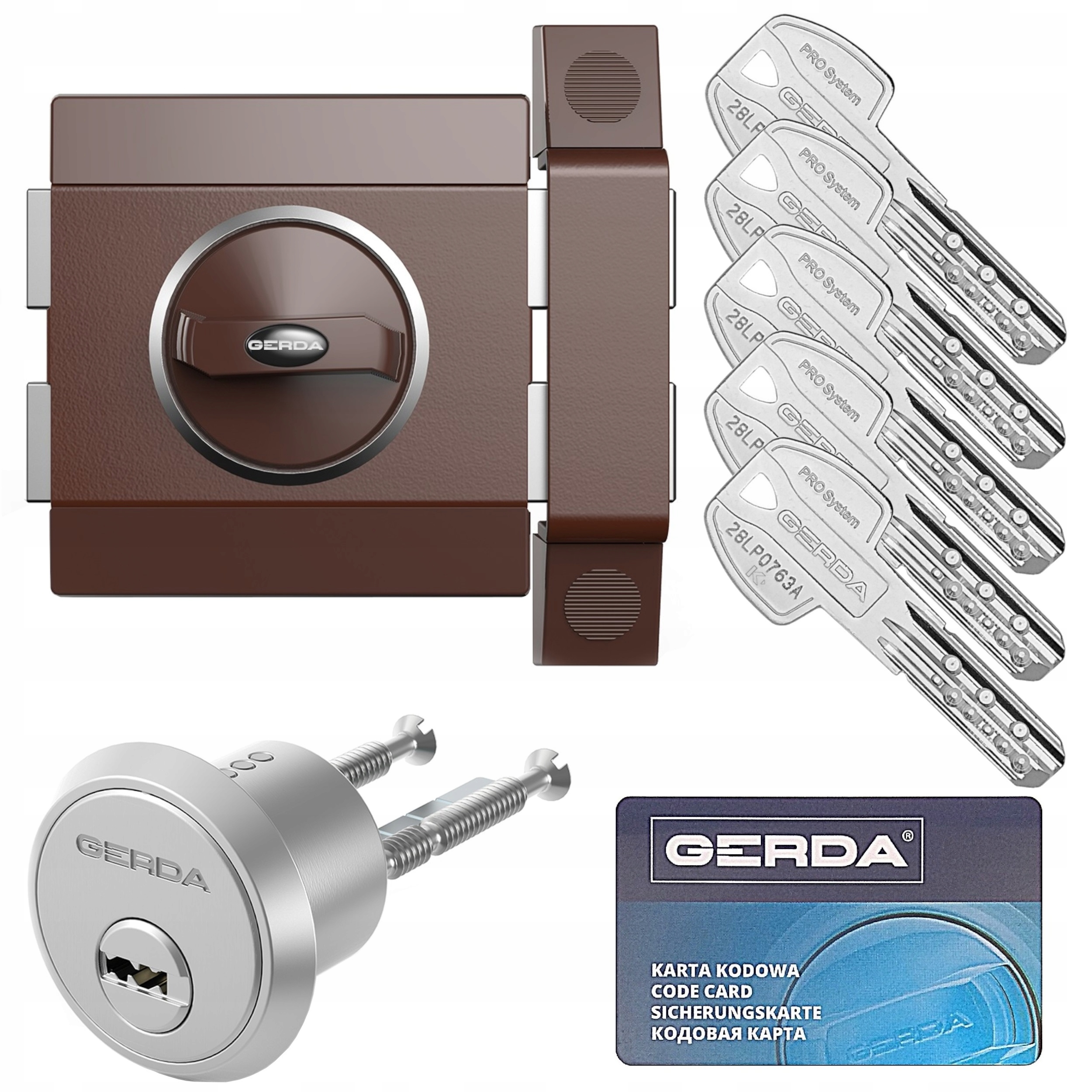 Povrchový zámek Gerda ZX1000, atest hnědý