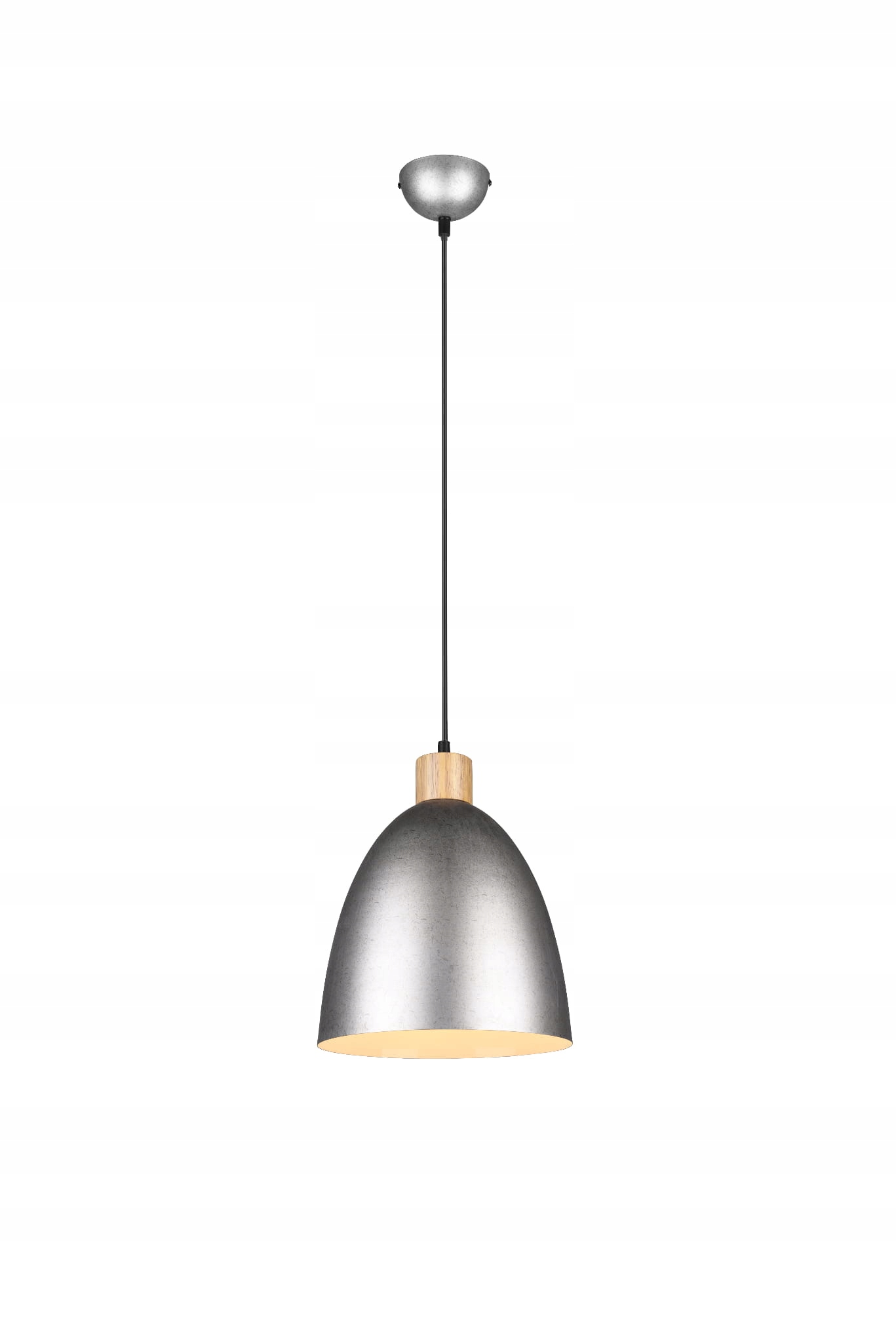 Závěsná lampa lustr nad stůl tuba stříbrná Rl