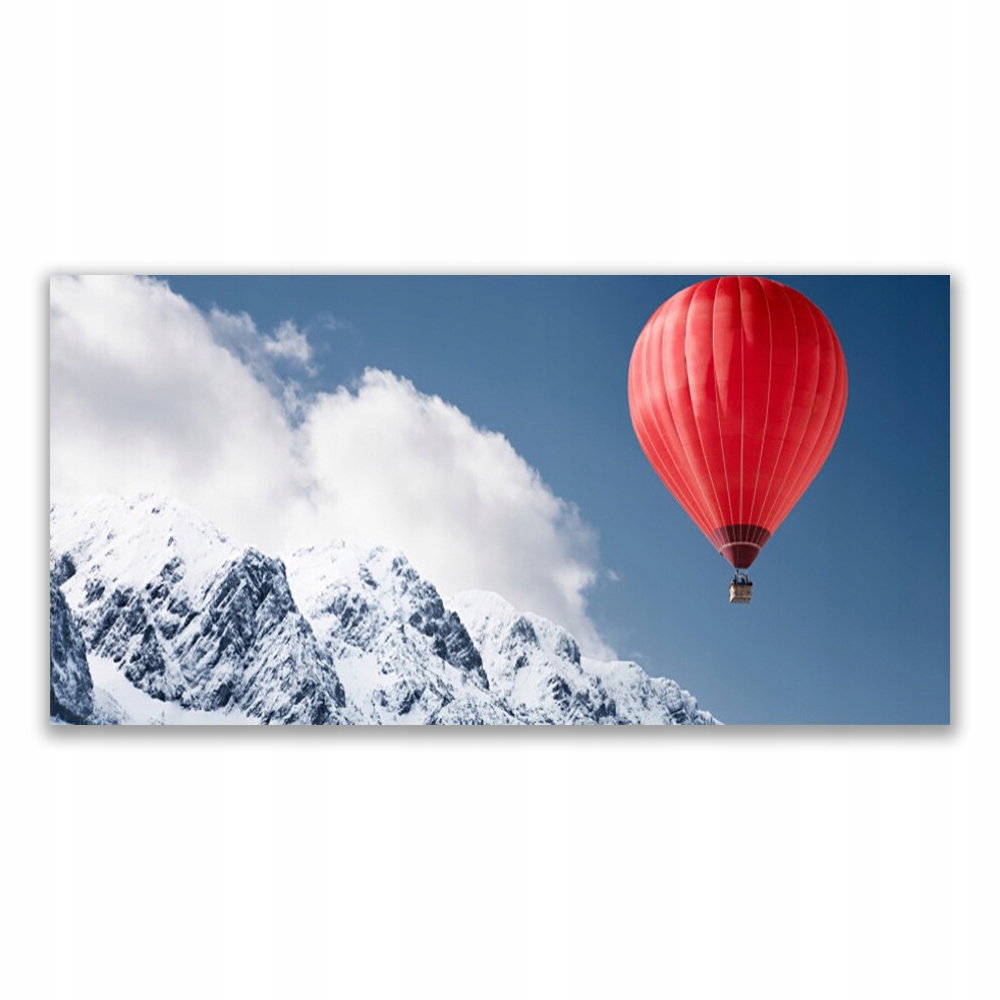 

Fotoobraz nowoczesny 140x70 Balon Szczyty Gór Zima