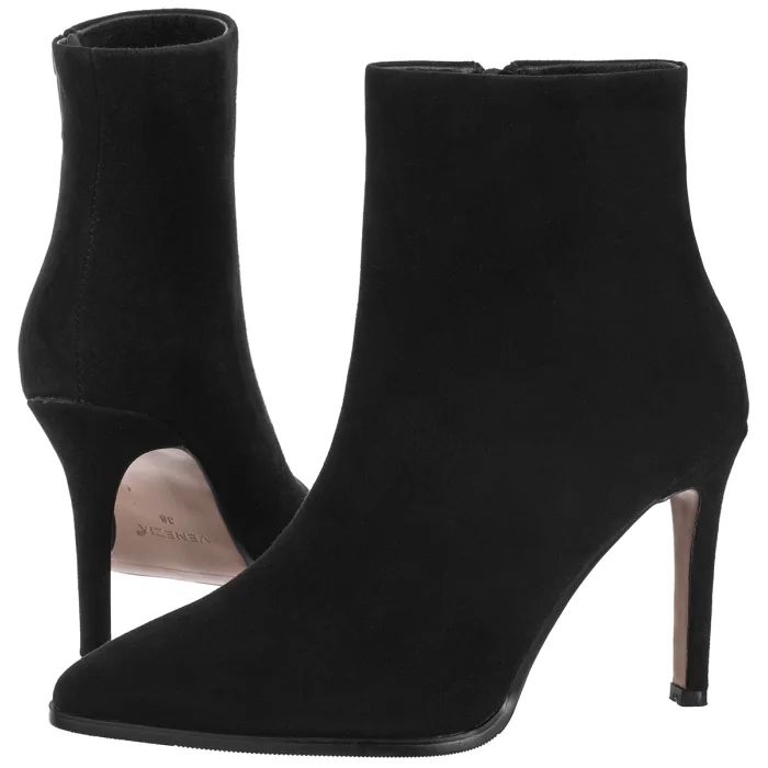 Dámské semišové boty Kotníkové Boty Venezia černé V439-00897-02BLA Black