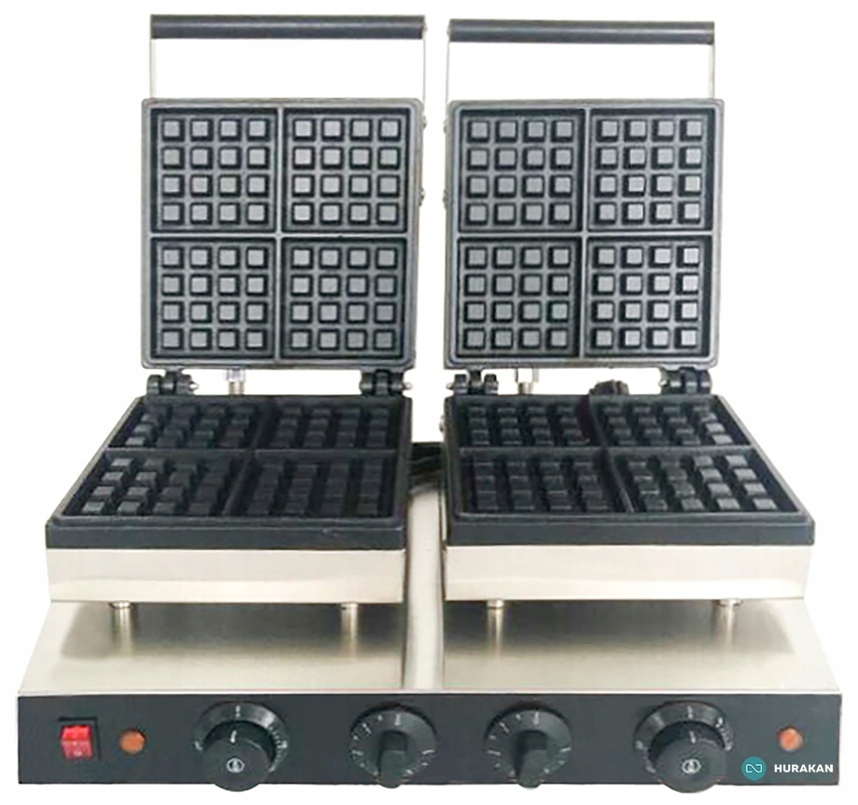 Profesionální vaflovač 8 kusů 3,2 kW 50-300 C Hurakan HKN-GED2M